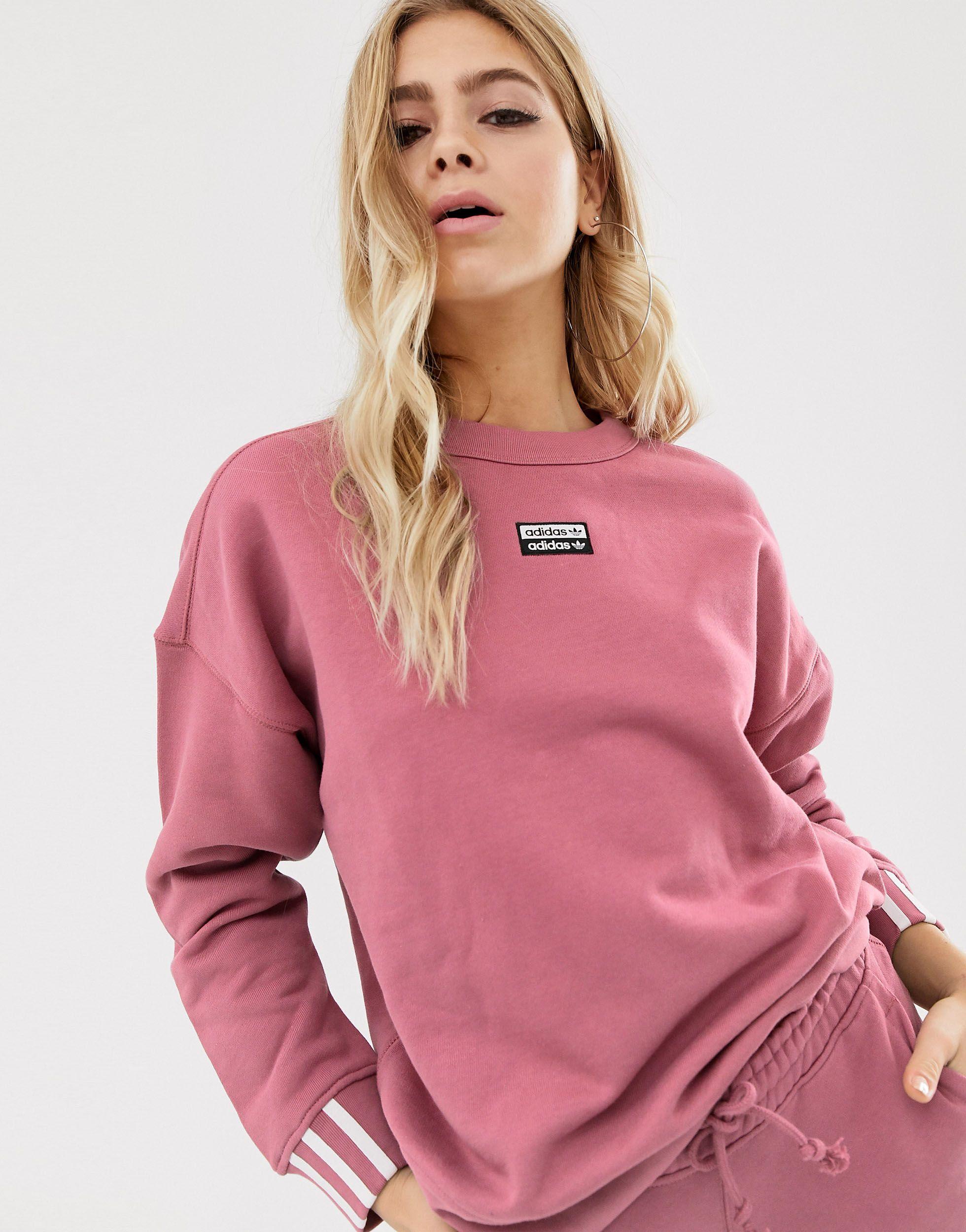 Inaccurate sell spontaneous adidas Originals Ryv Sweatshirt in Pink | Lyst