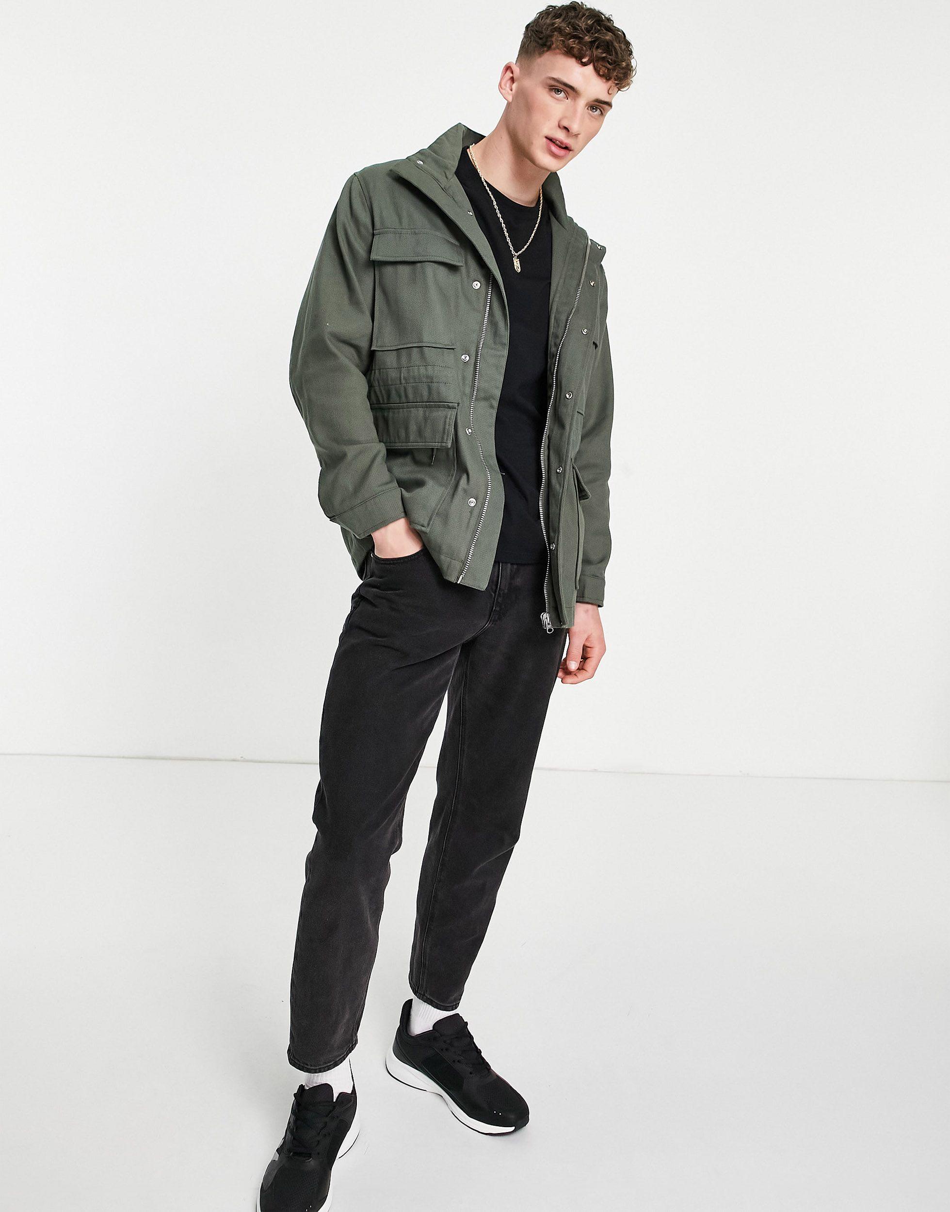 Pull and bear utility jacket hot sale