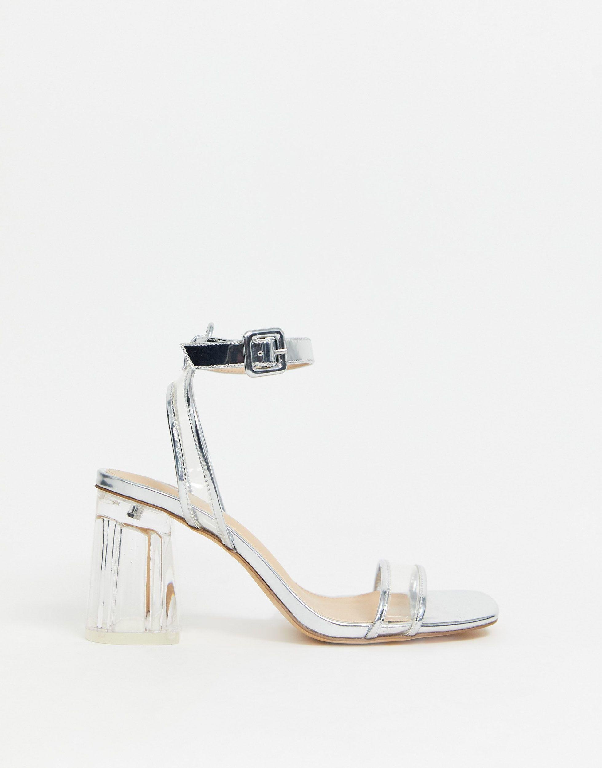 public desire clear block heels