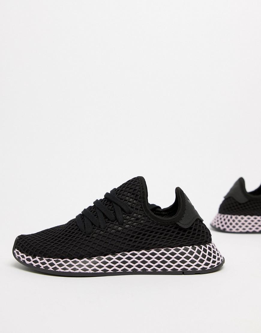 adidas black deerupt trainers