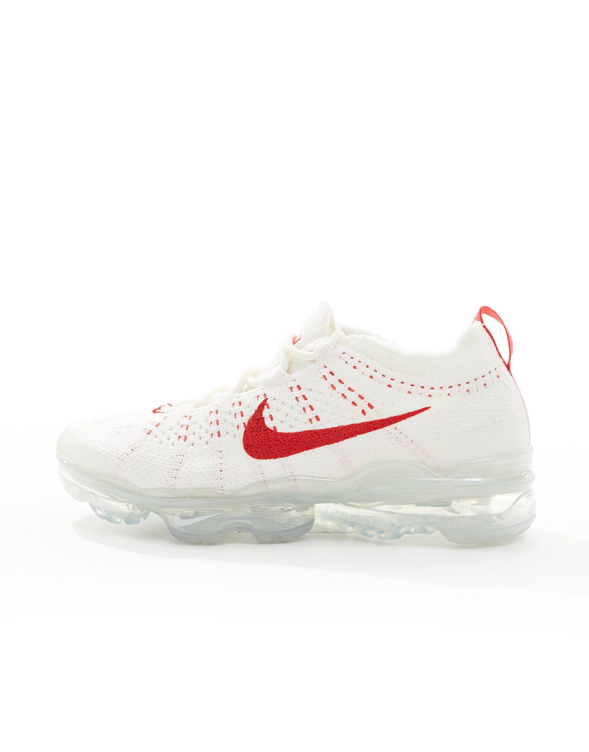 Vapormax flyknit shop red and white
