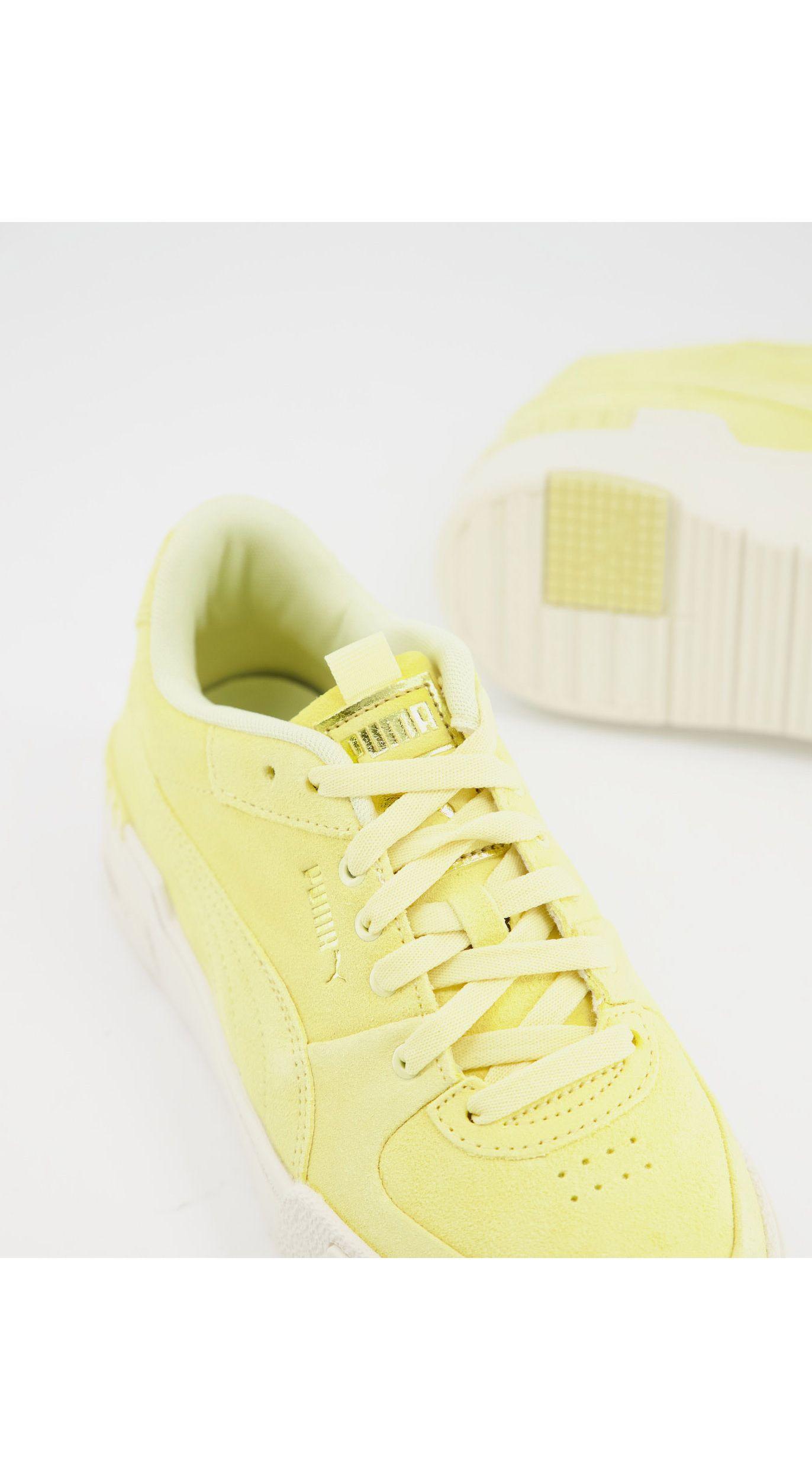 PUMA Wildleder – cali – sneaker aus wildleder mit gummisohle in Gelb - Lyst