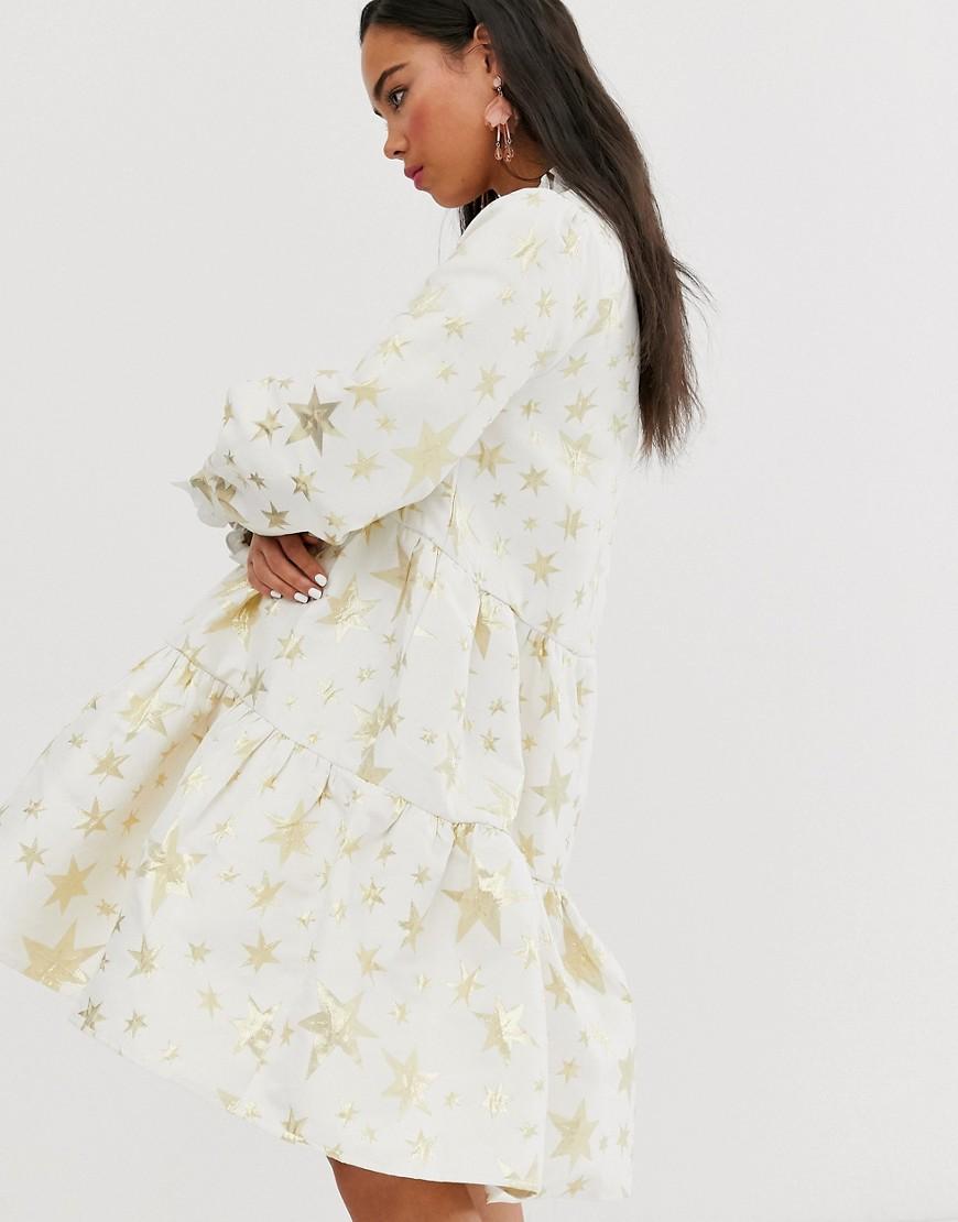 Sister Jane Lace Tiered Mini Dress | Lyst