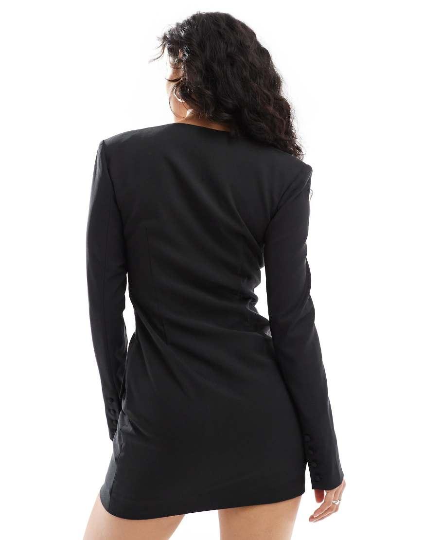 Black long sleeve embellished dress online