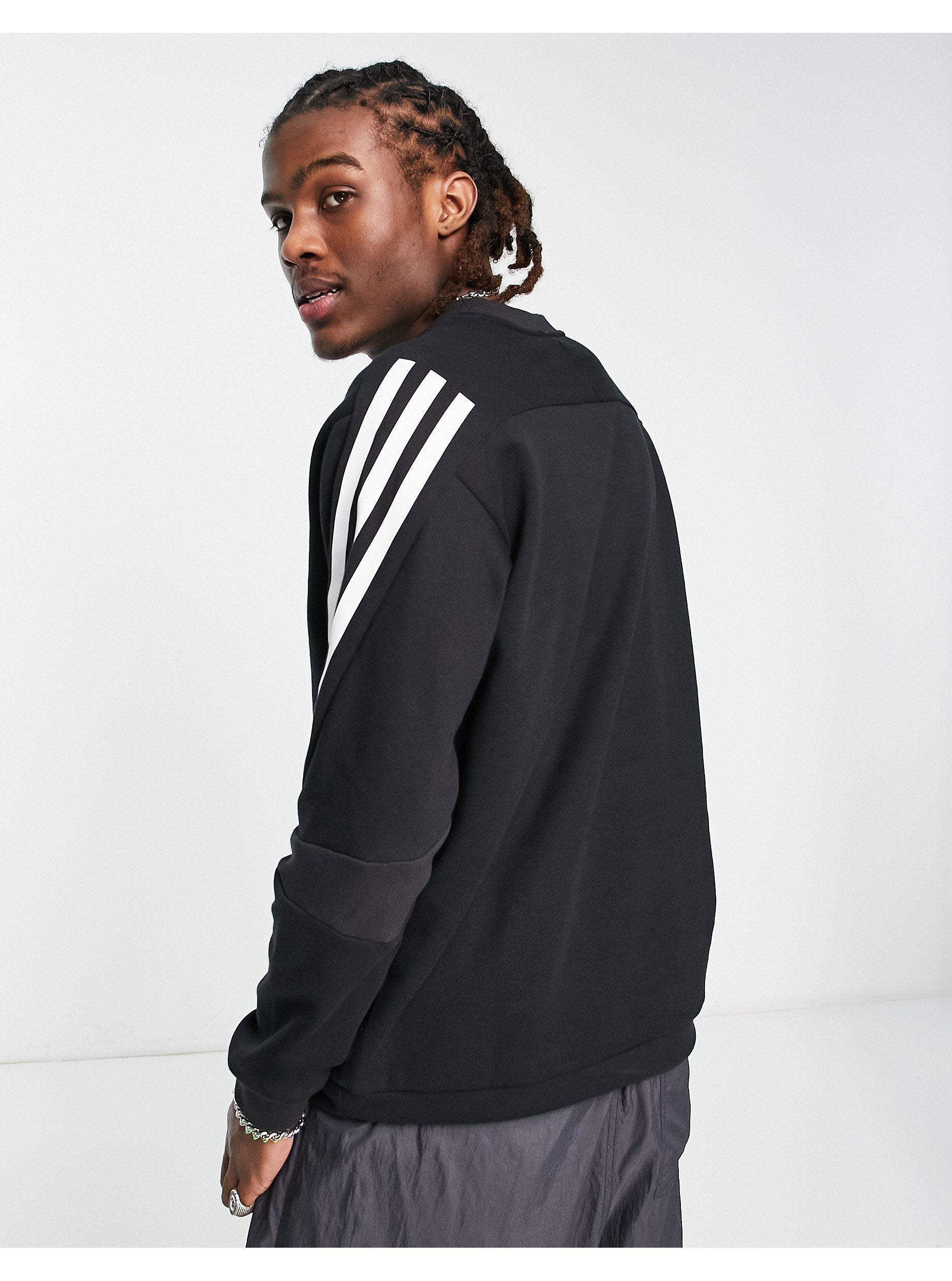 adidas Originals Adidas Sportswear Future Icons 3 Stripe Shoulder  Sweatshirt in Gray for Men | Lyst