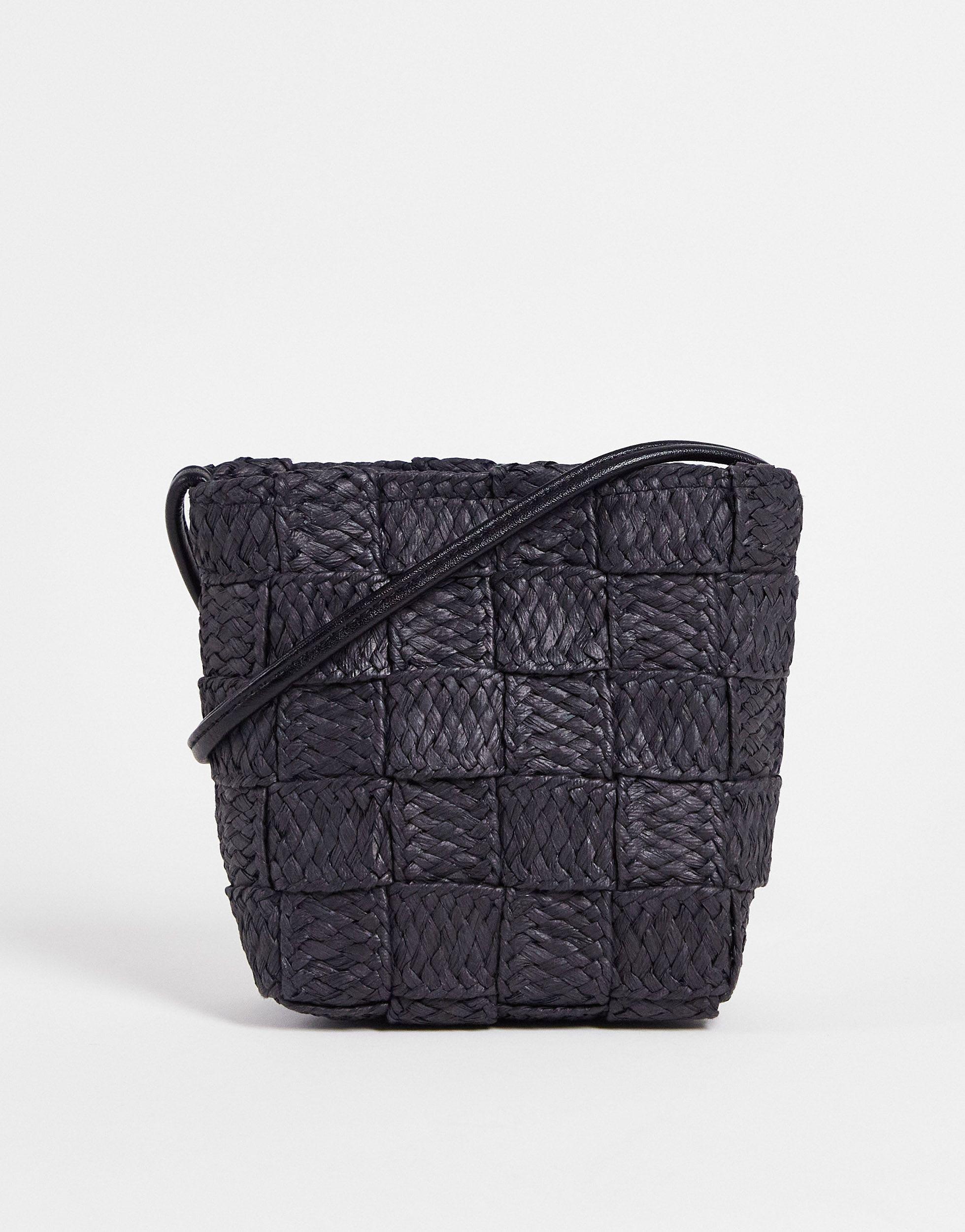 ASOS Mini Straw Cross Body Bag in Black for Men Lyst