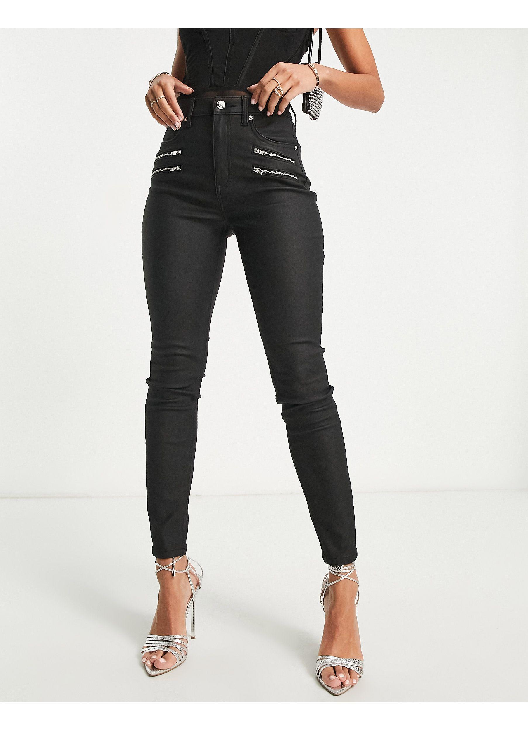 ASOS Ultimate Skinny Jeans With Zips in Blue | Lyst