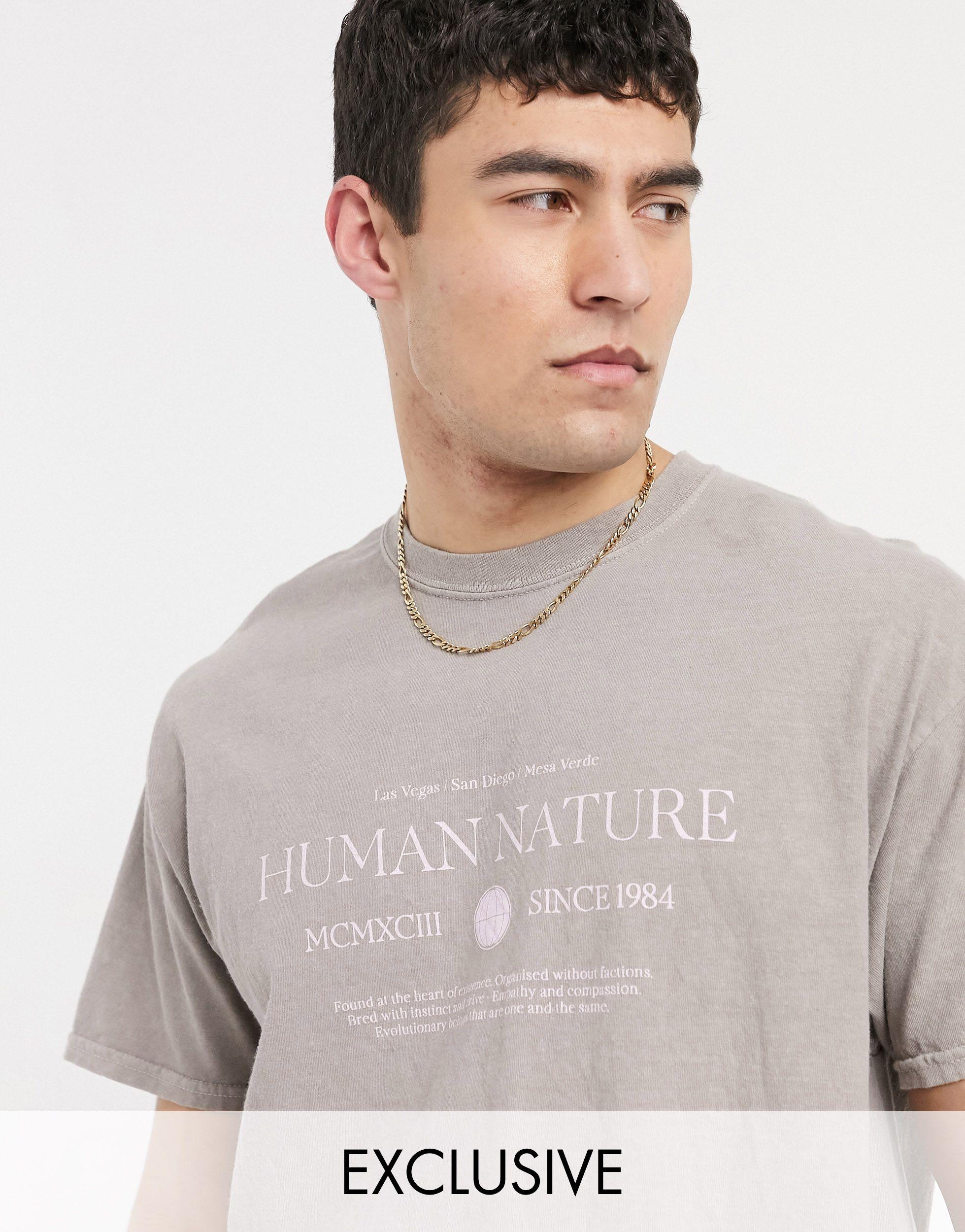 New Look Oversized T-shirt Met Human Nature-print in het Bruin voor heren -  Lyst