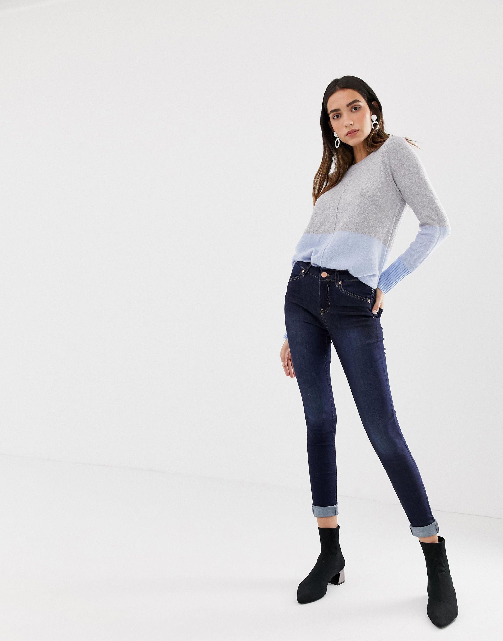 Oasis Denim Mid-rise Skinny Jeans in Blue - Lyst
