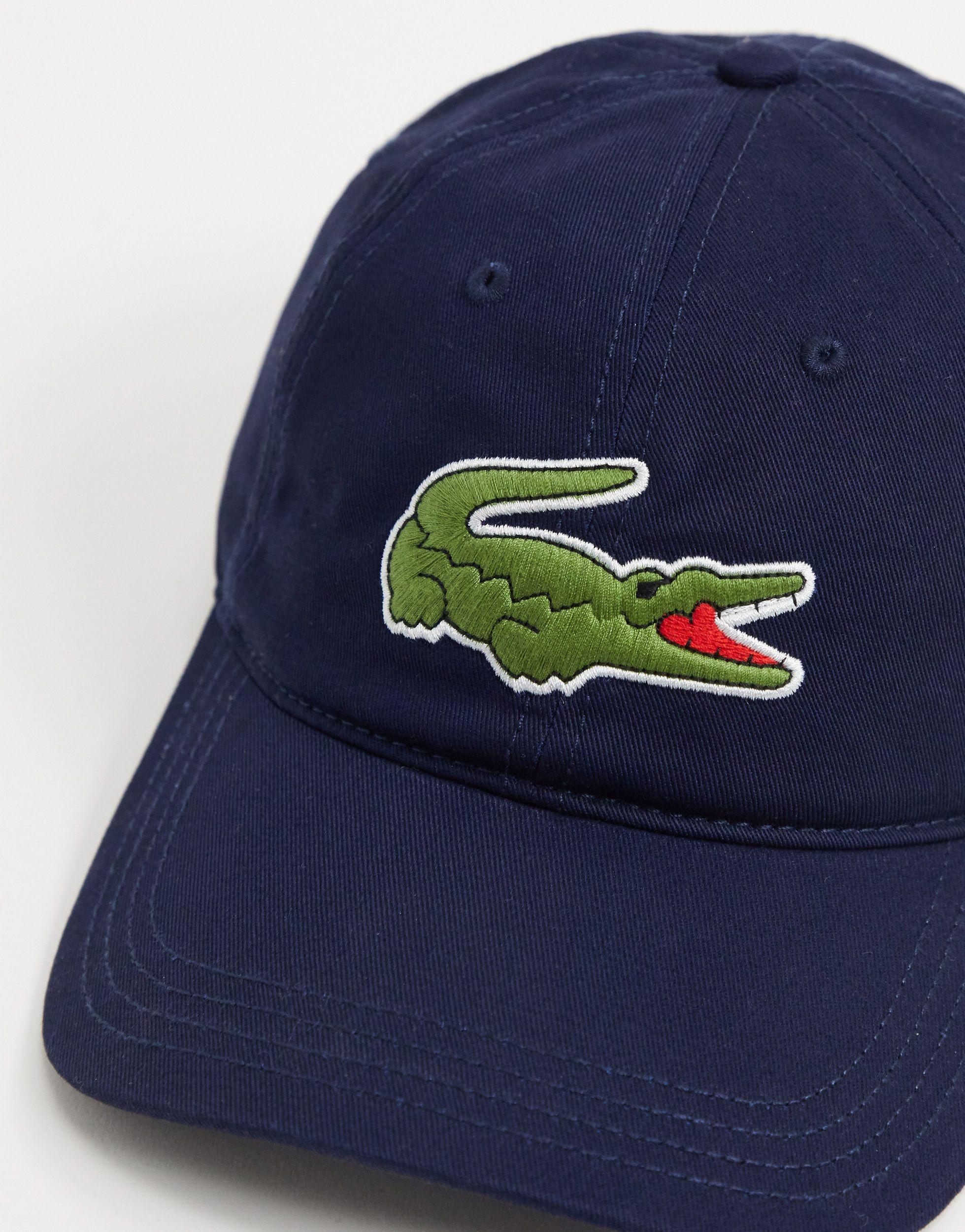 Lacoste Baseball Cap With Large Croc in Navy (Blue) for Men Lyst