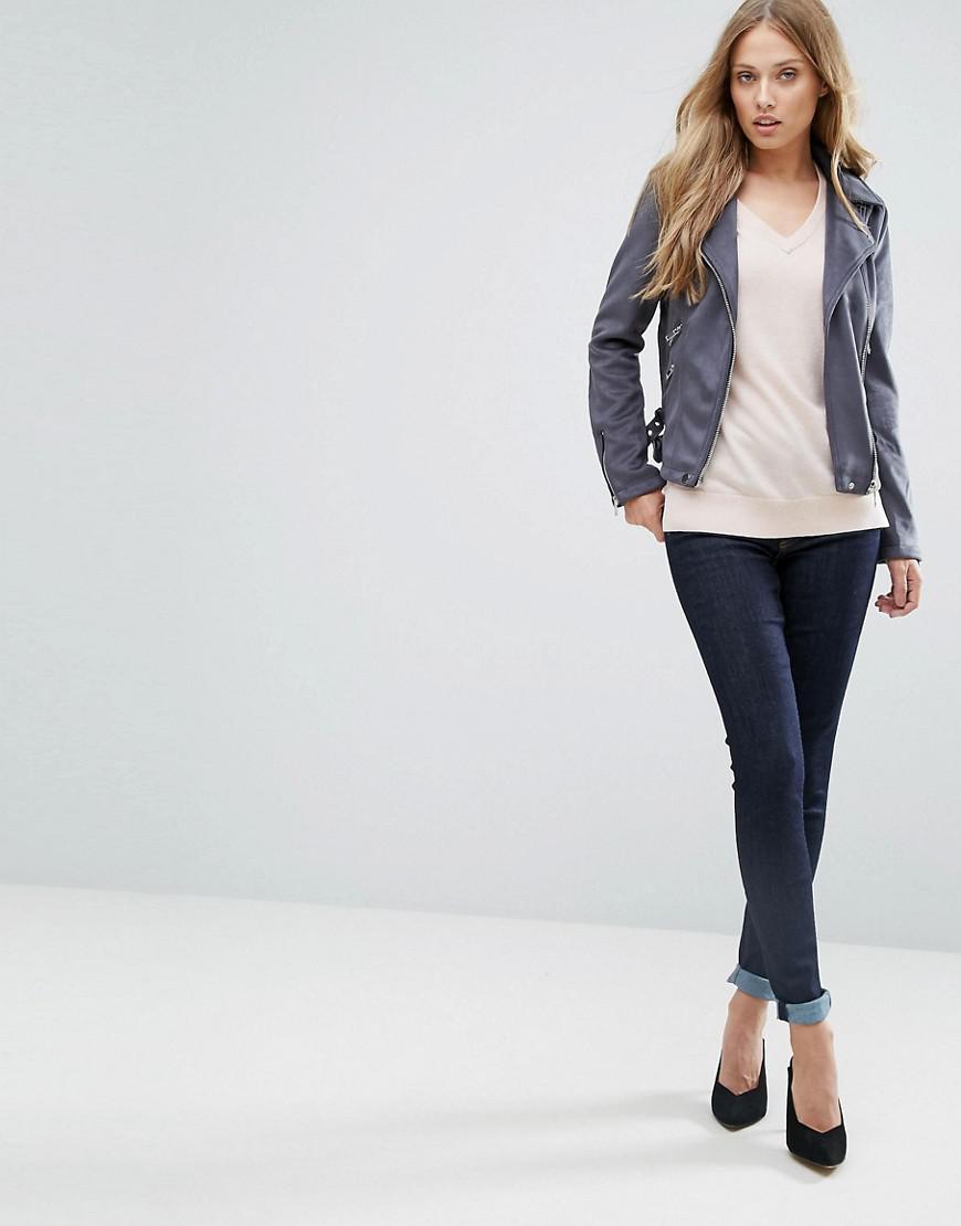 warehouse suedette jacket