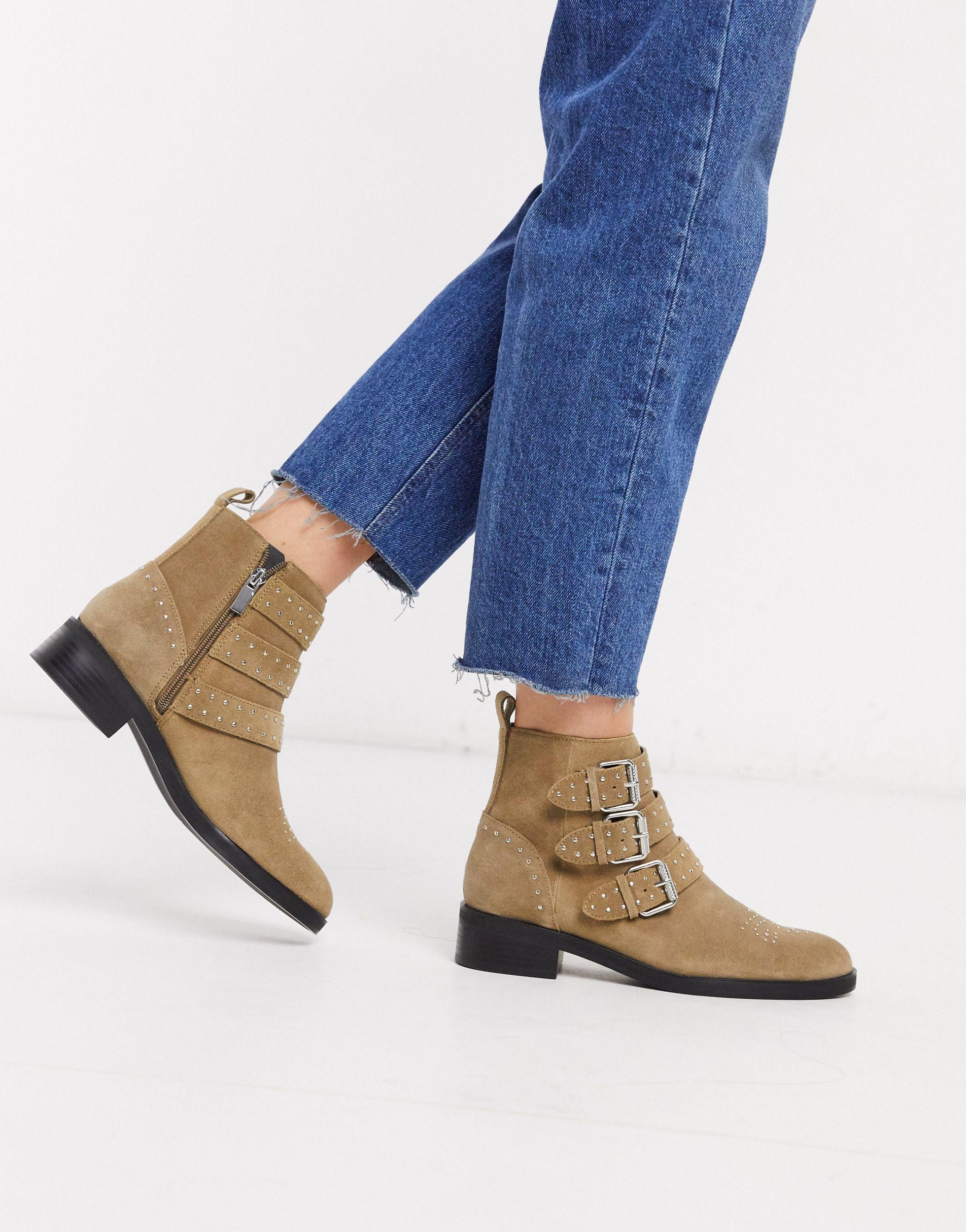 beige boots pull and bear