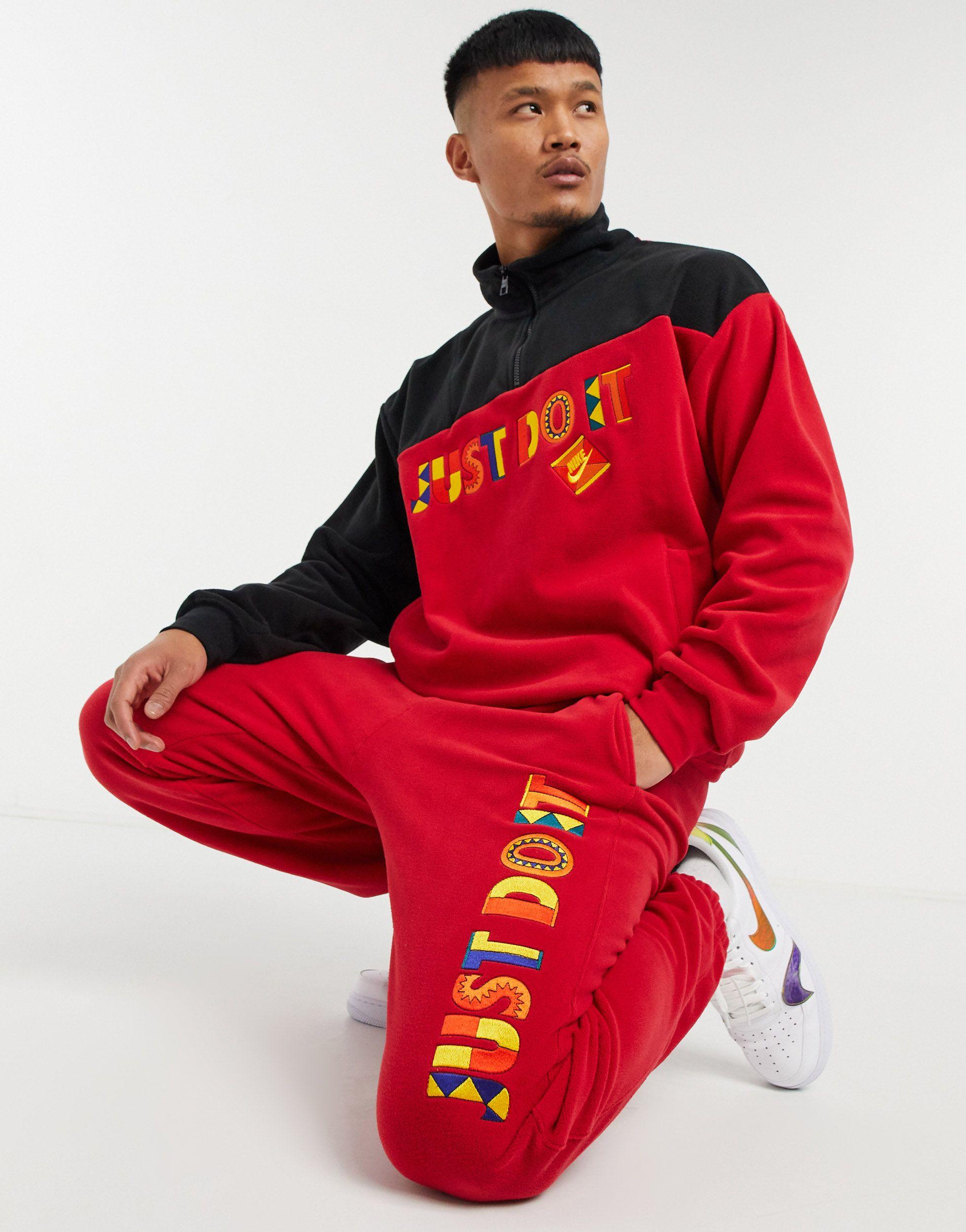 Nike Re-issue Jdi Sweatpants in Red for Men - Lyst