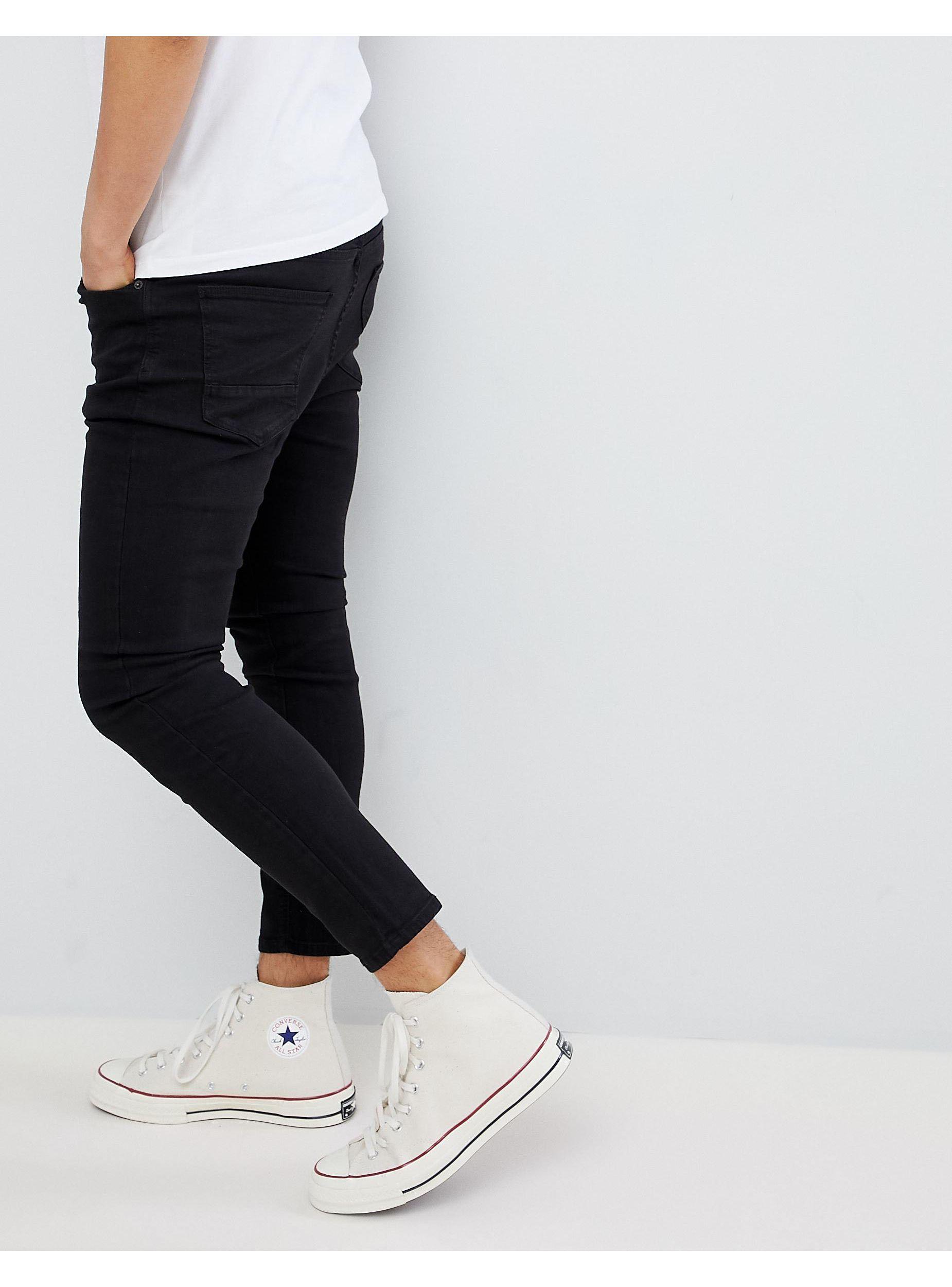 Pull&Bear Tapered Carrot Fit Jeans in Black for Men | Lyst UK