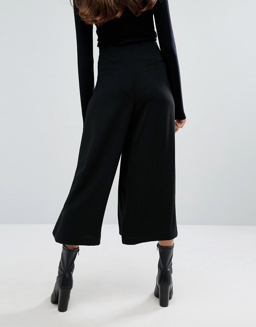 Warehouse Synthetic Pleated Culottes in 