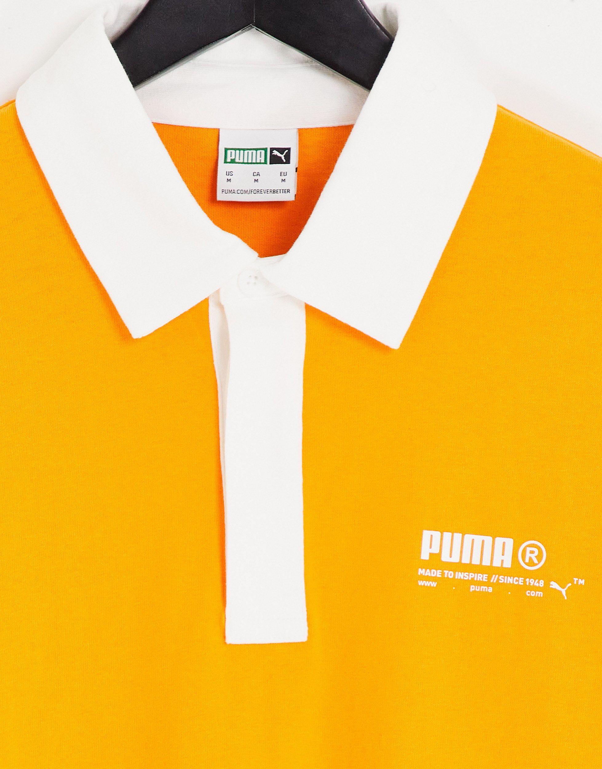 PUMA Acid Bright Polo Top in Orange (Yellow) for Men | Lyst