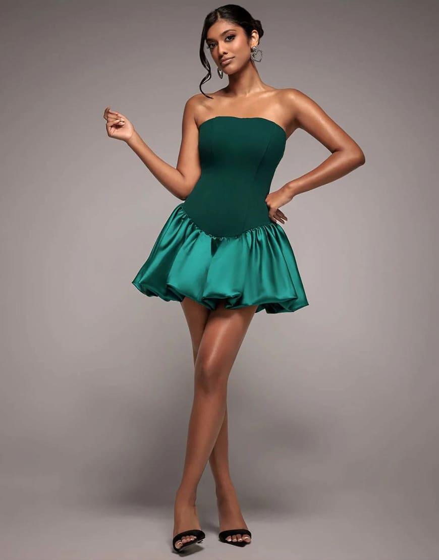 green corset dress uk Off Shoulder Corset Dress | Corset Maxi Dress main image 0