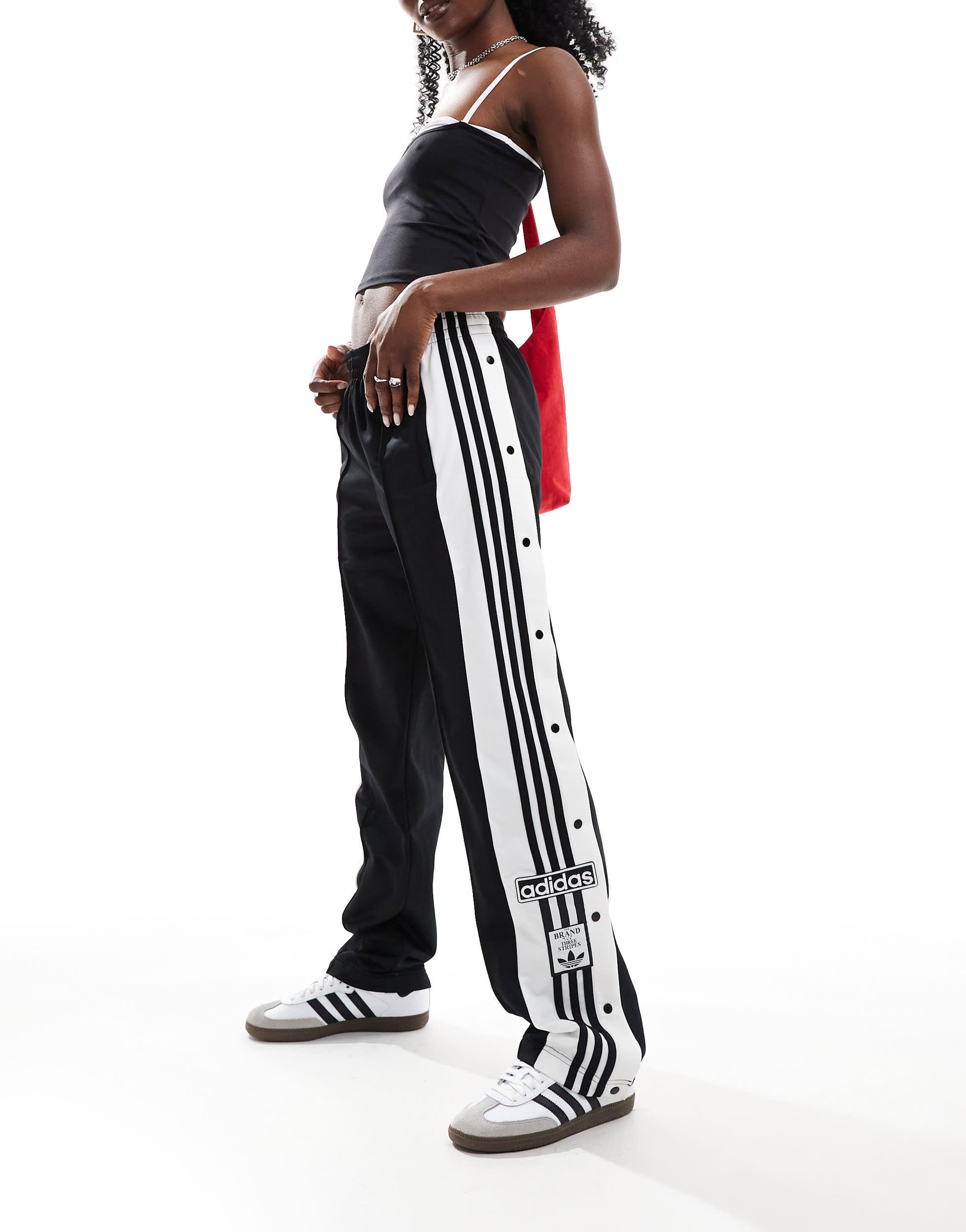 Popper adidas trousers sale