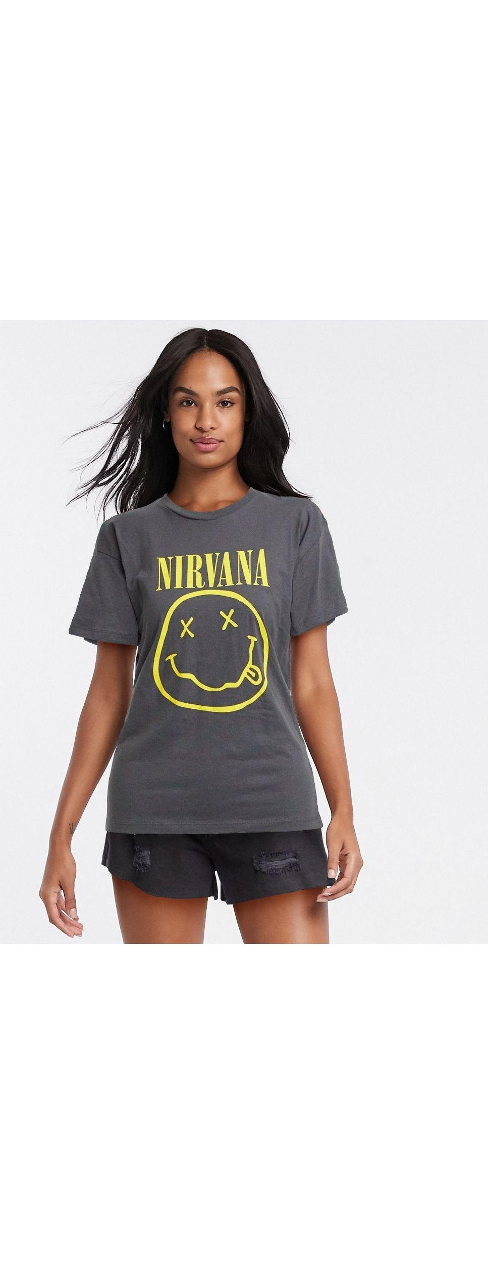 ASOS – oversize-t-shirt mit nirvana-print in Grau | Lyst DE