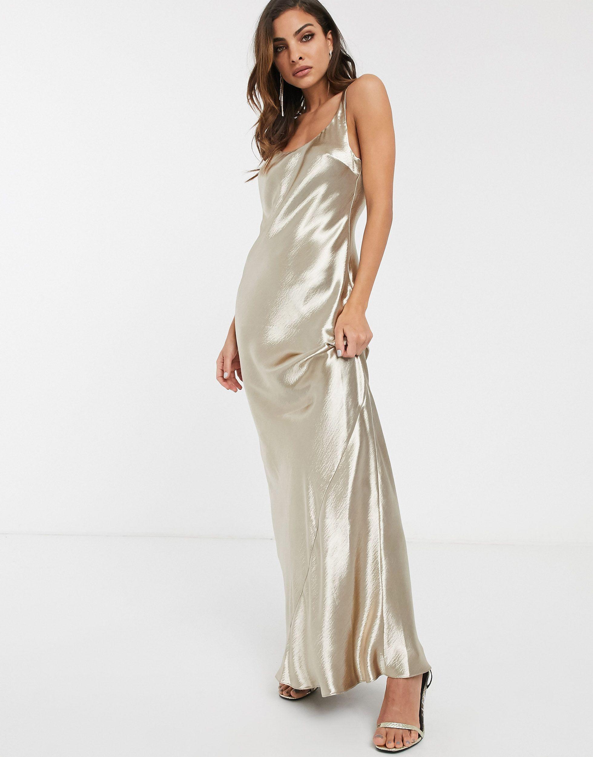 satin maxi dress