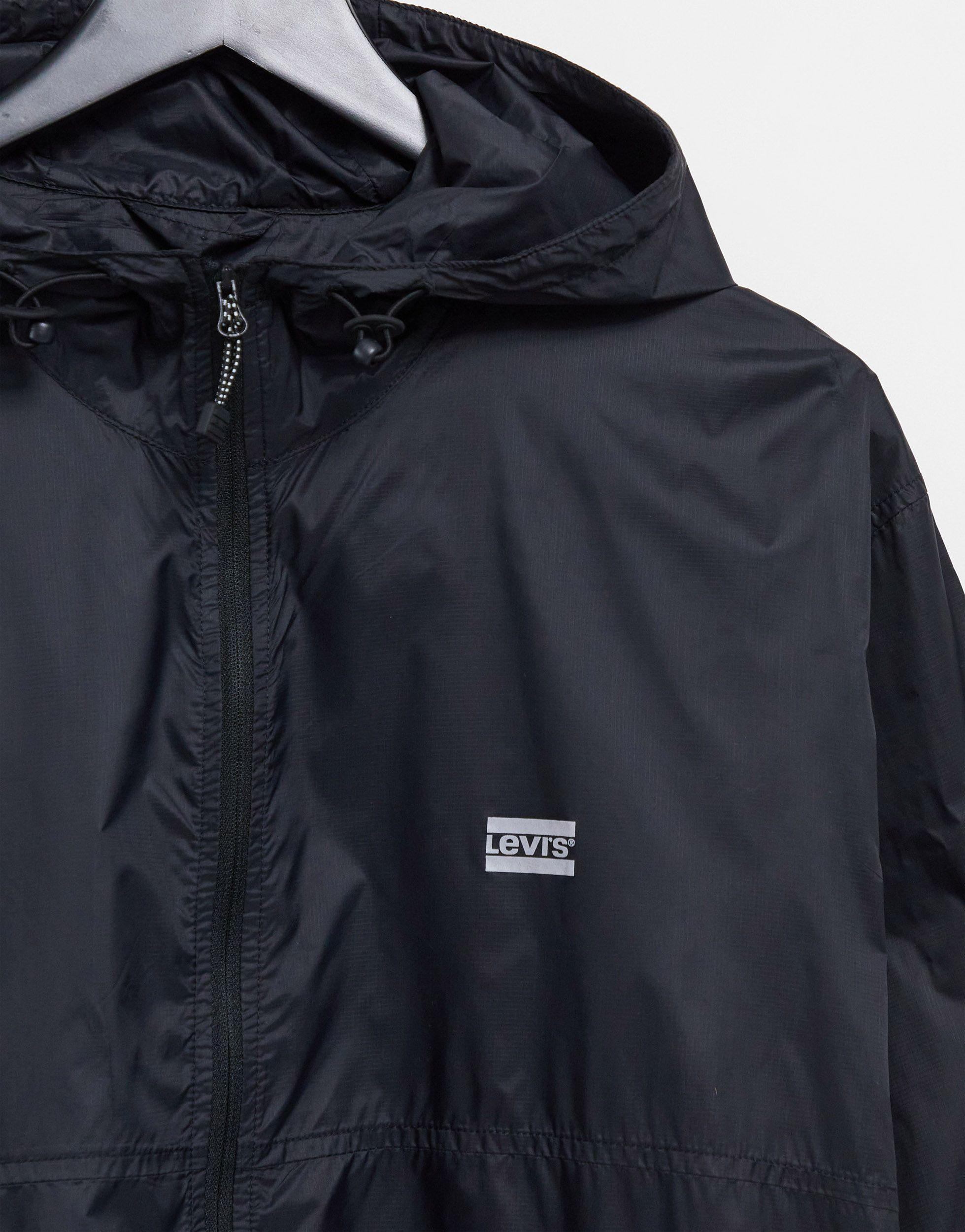 Levi's Synthetic Youth Pacific Packable Hooded Windbreaker Jacket in