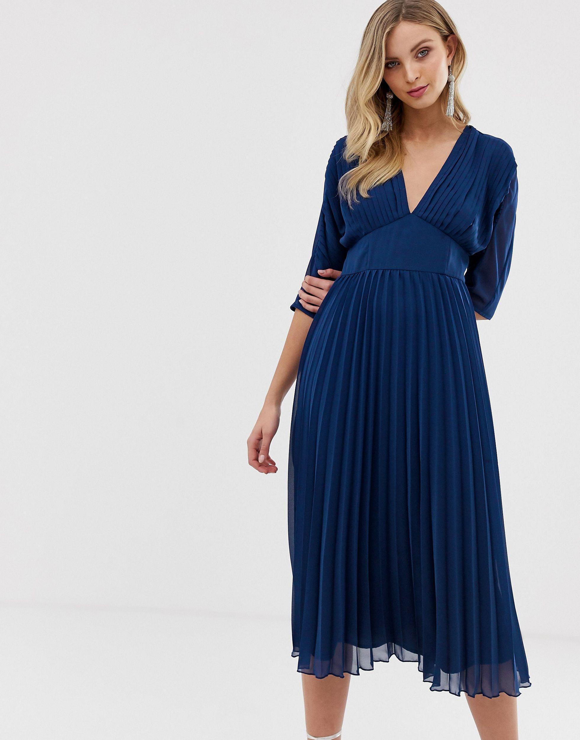 navy blue batwing dress