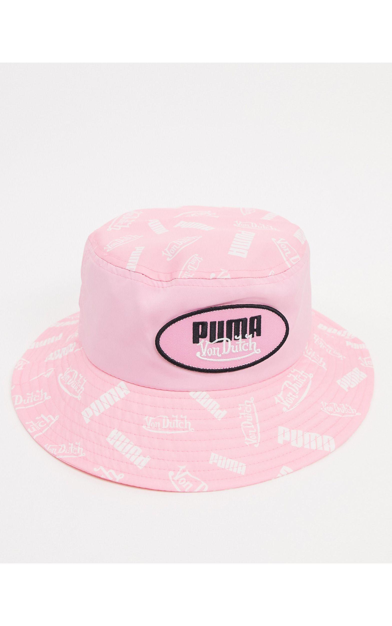 PUMA X Von Dutch Bucket Hat in Pink