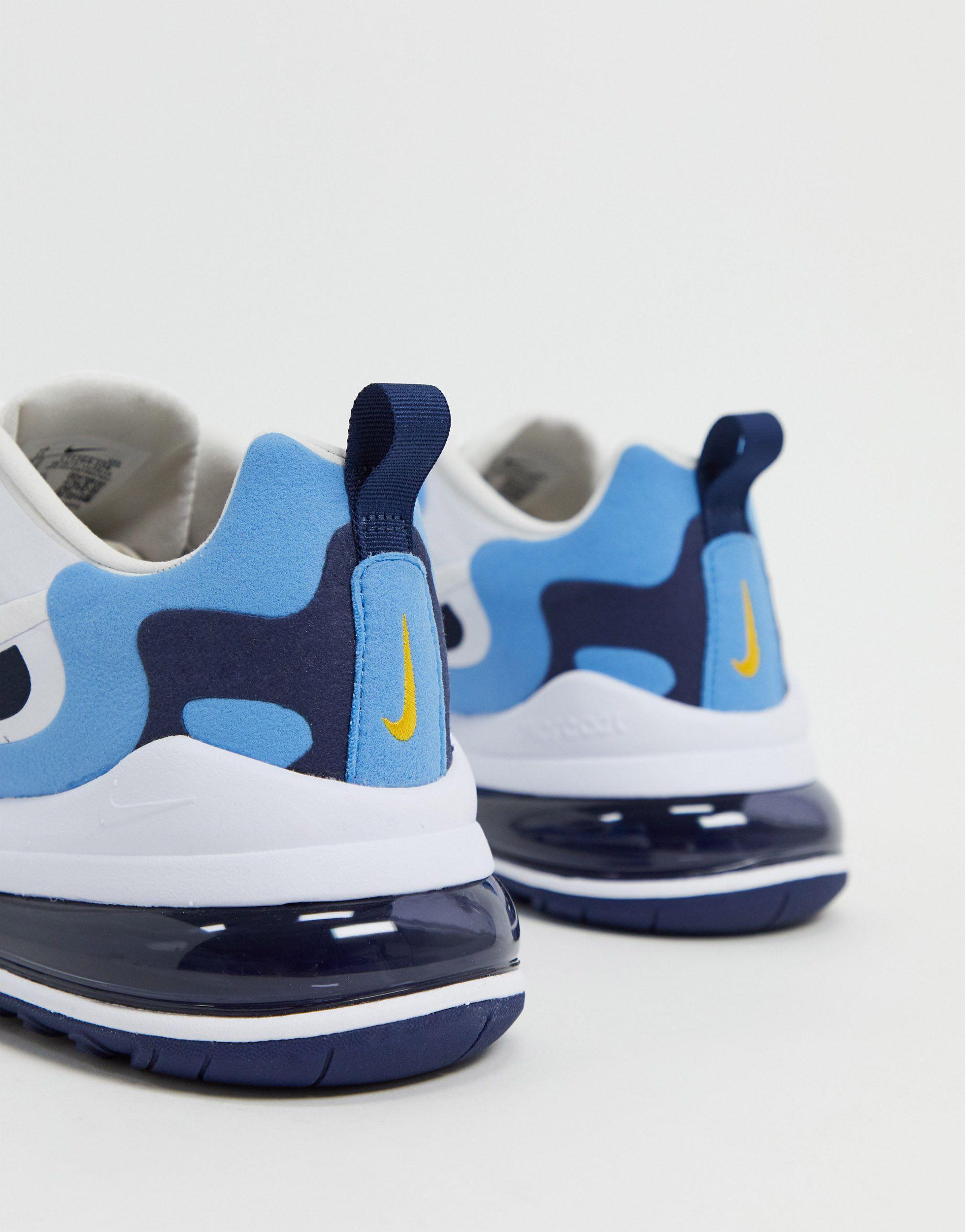 Nike Rubber Air Max 270 React In White White Midnight Navy Blue For Men Lyst Uk Nike Rubber Air Max 270 React In White White Midnight Navy Blue For Men Lyst Uk