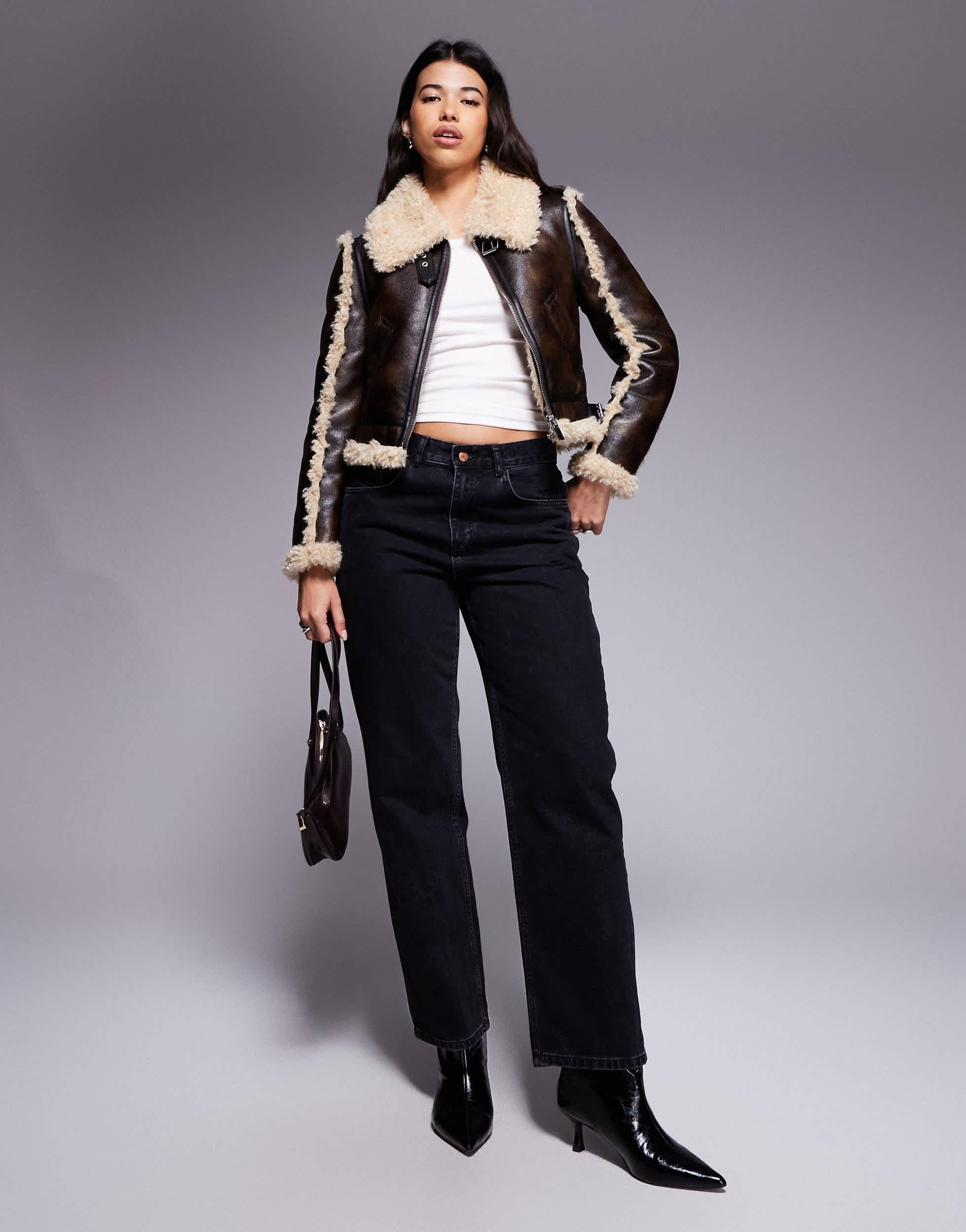 Blouson Bomber Blanc River Island - Taille 10 - Occasion Très Bon état - Veste Légère En Polyester