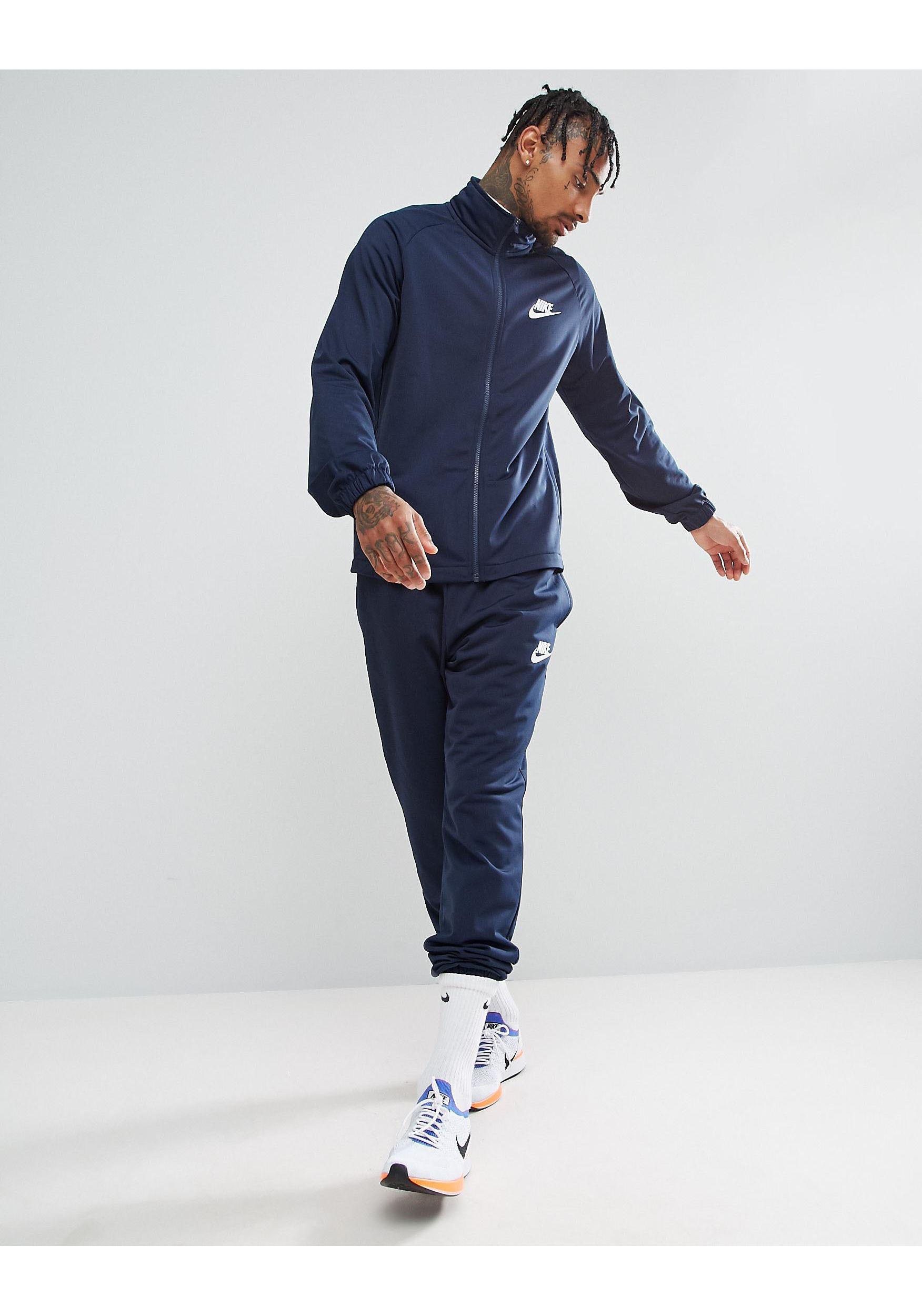 Nike Polyknit Tracksuit Set in Blue for Men | Lyst UK