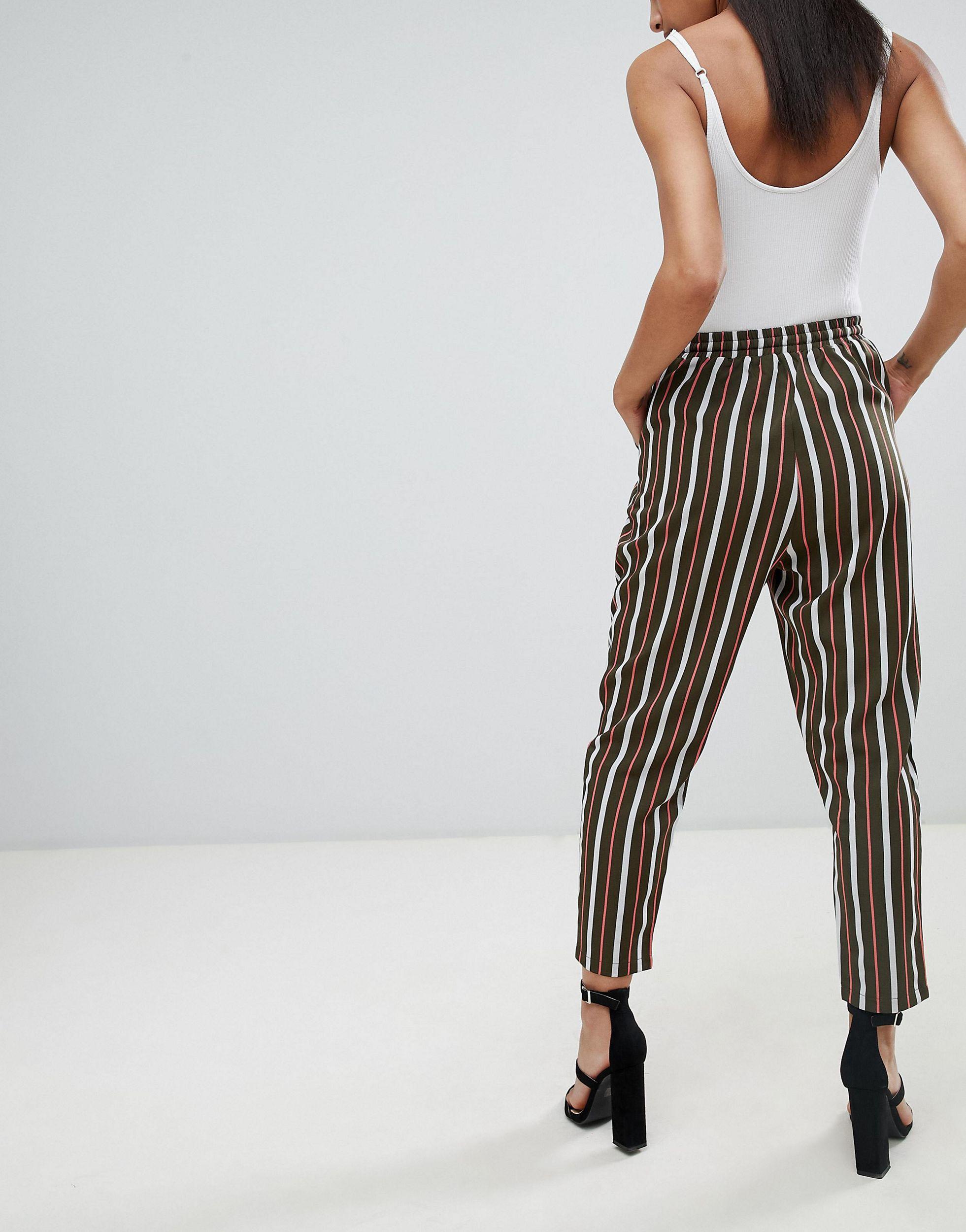 pretty little thing striped trousers