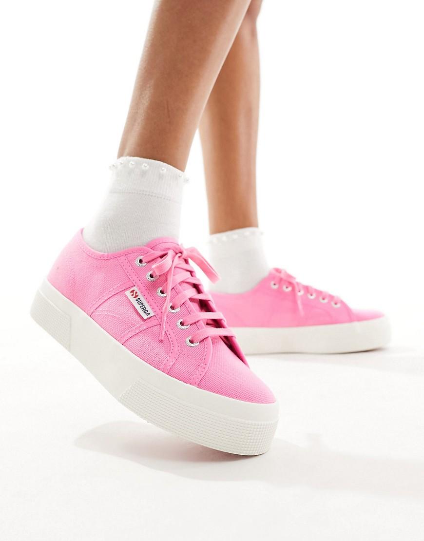 Superga pizzo rosa best sale