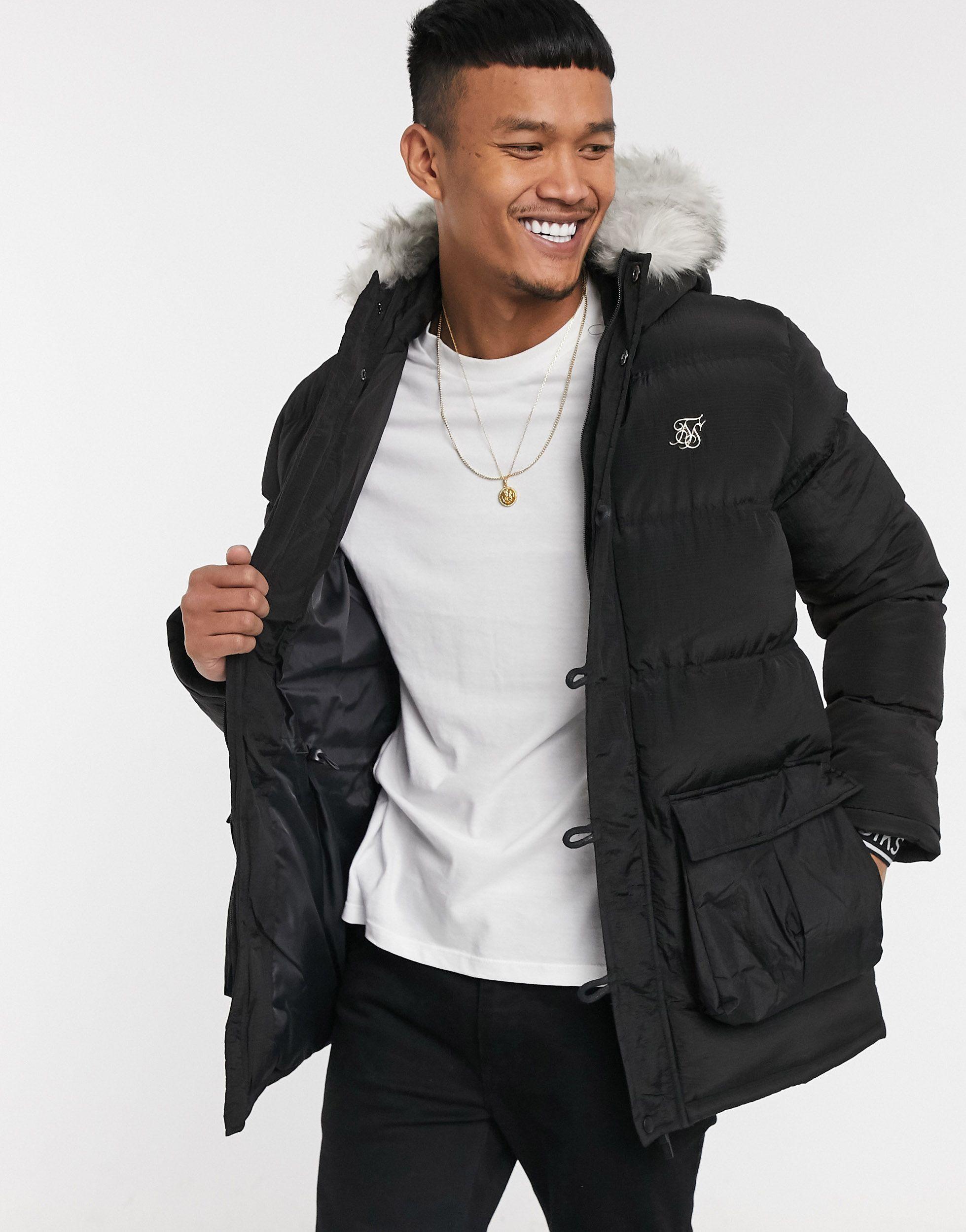 Parka SIKSILK de hombre de color Negro | Lyst