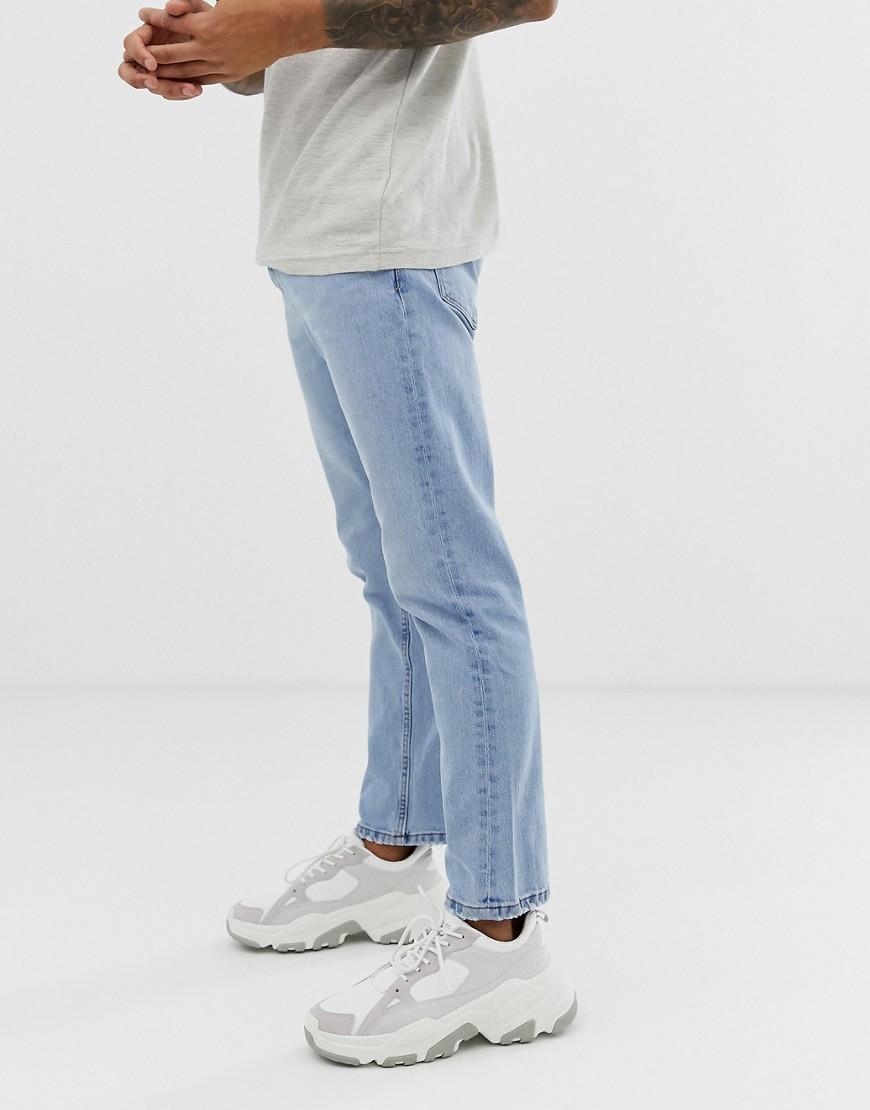 Bershka Denim Slim Fit Jeans in Blue for Men - Lyst