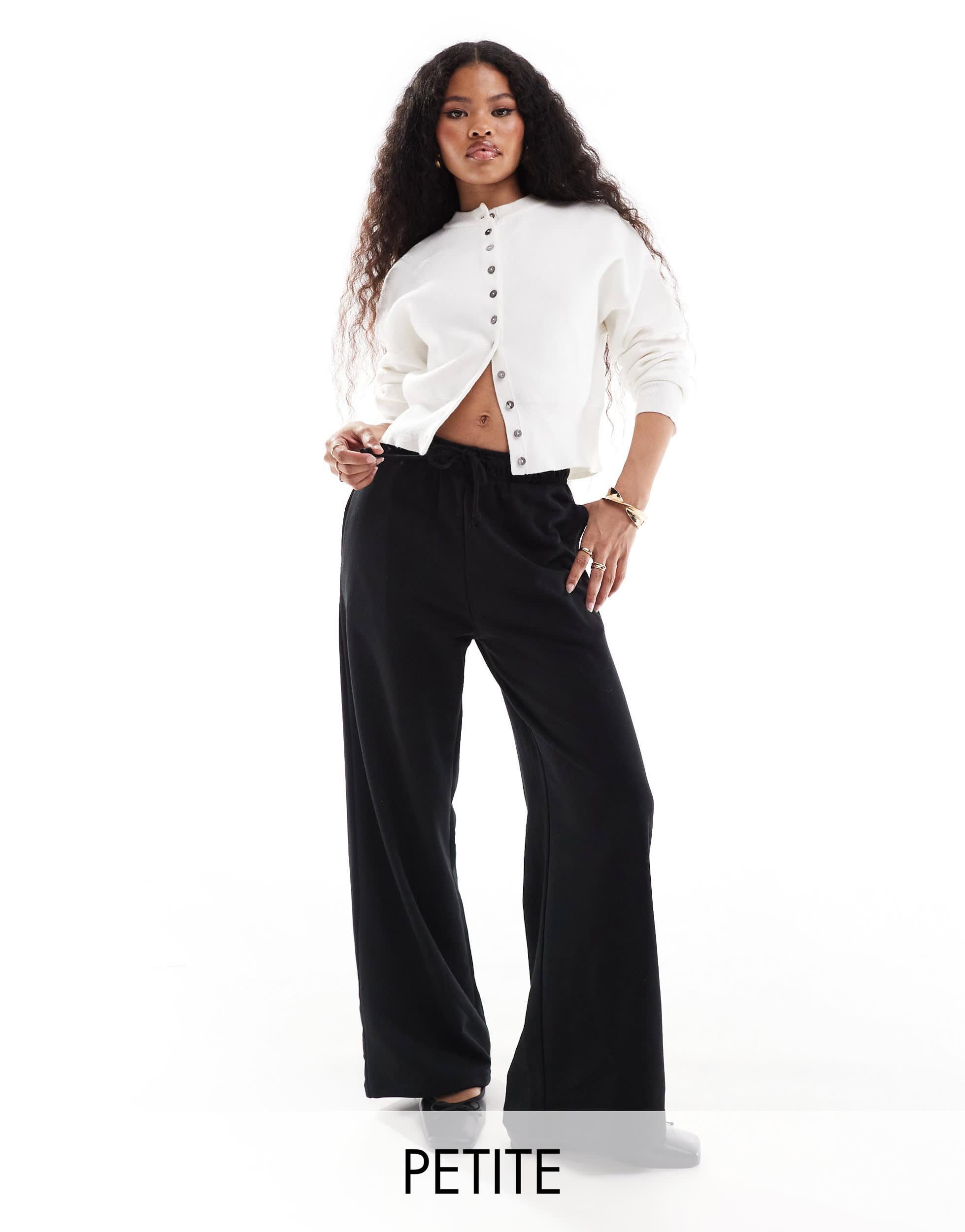 Stradivarius Petite Wide Leg Sweatpants in Blue Lyst