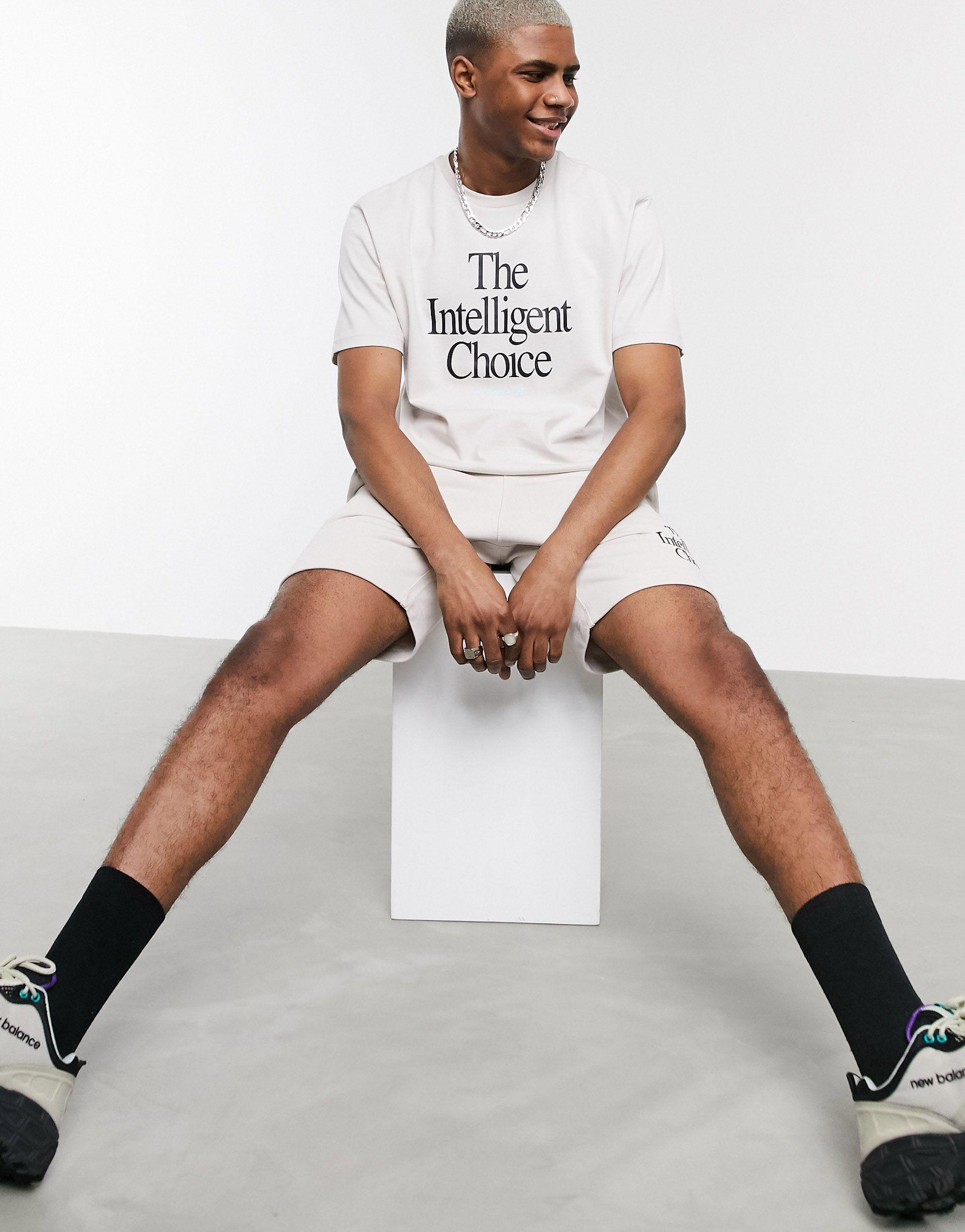 New Balance Cotton Intelligent Choice T-shirt in Cream (White) for Men -  Lyst