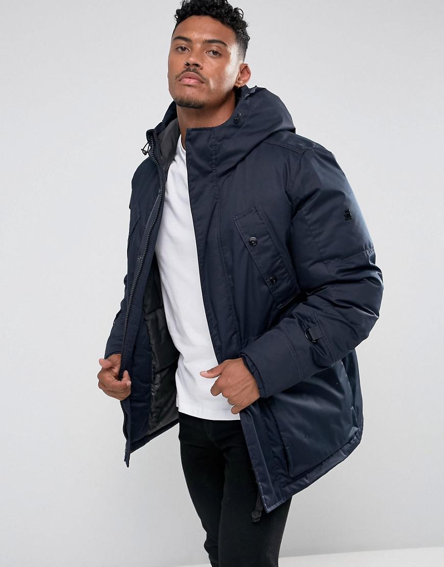 G-Star RAW Synthetic Whistler Twill Hdd Parka Jacket in Blue for Men - Lyst