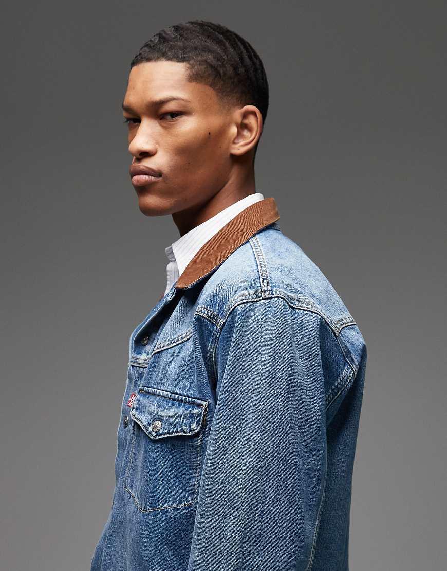 Levi's Western Shorthorn Denim Trucker Jacket in Blue for Men
