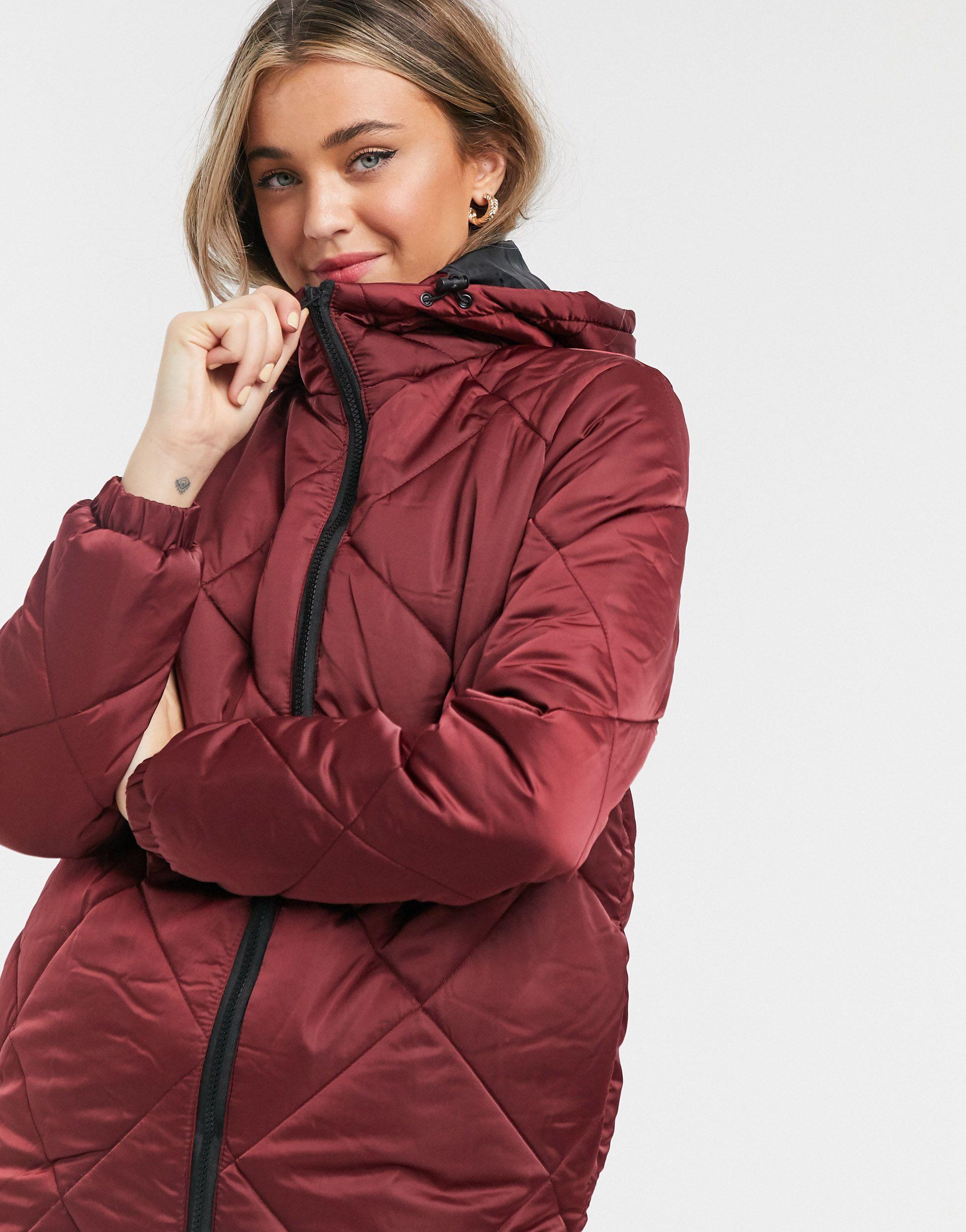 satin longline jacket