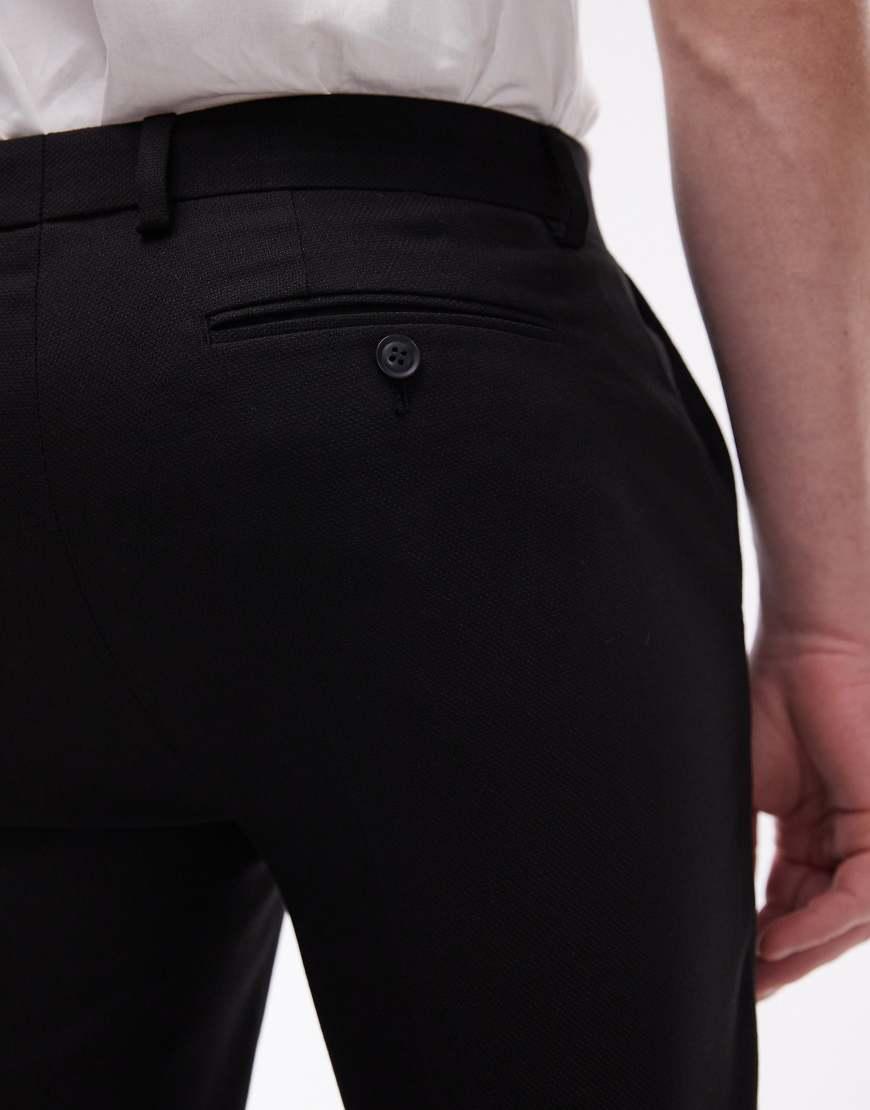 TOPMAN Skinny Textured Suit Pants in Black for Men Lyst UK