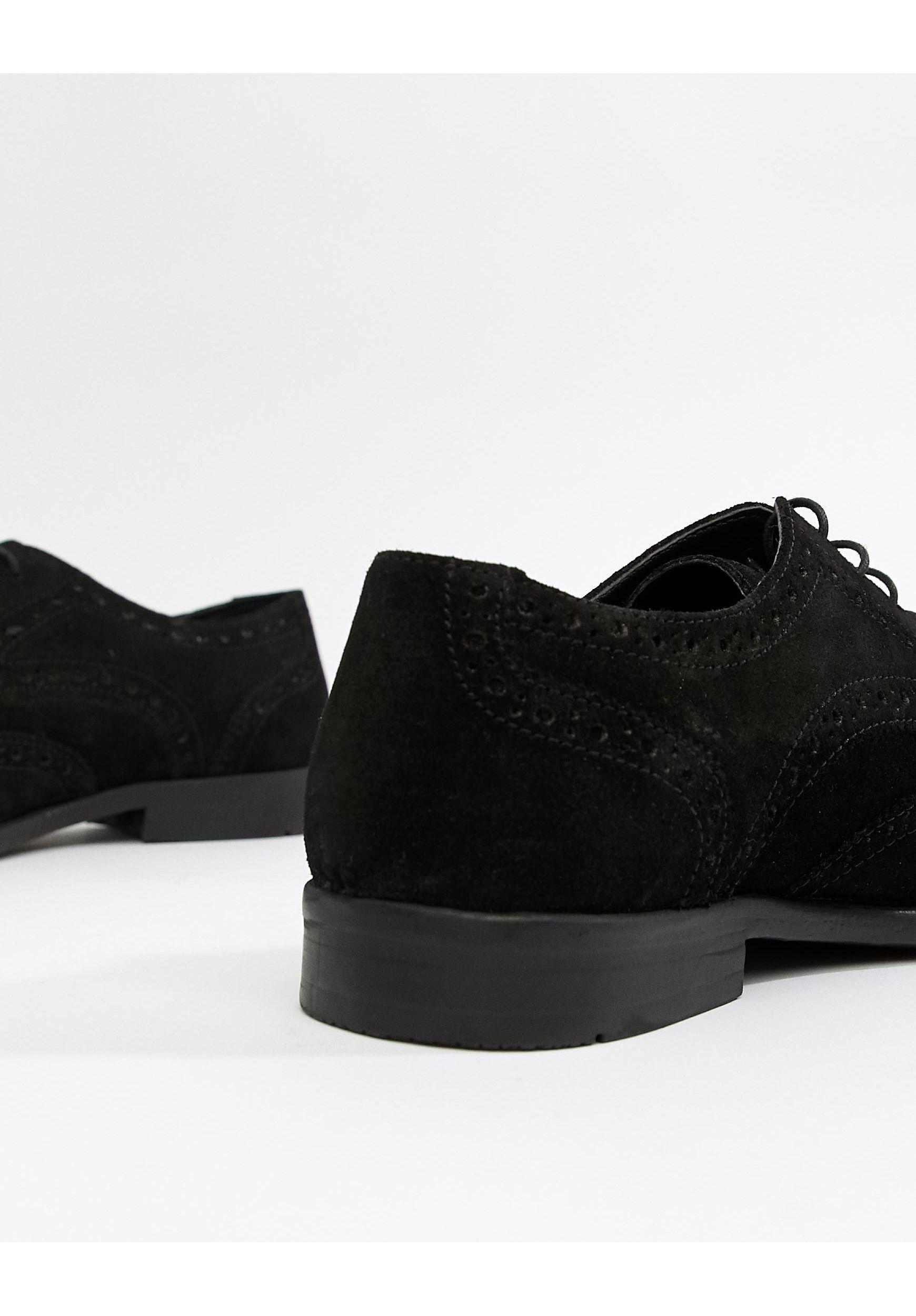 ASOS Wide Fit Derby Brogue Shoes in 