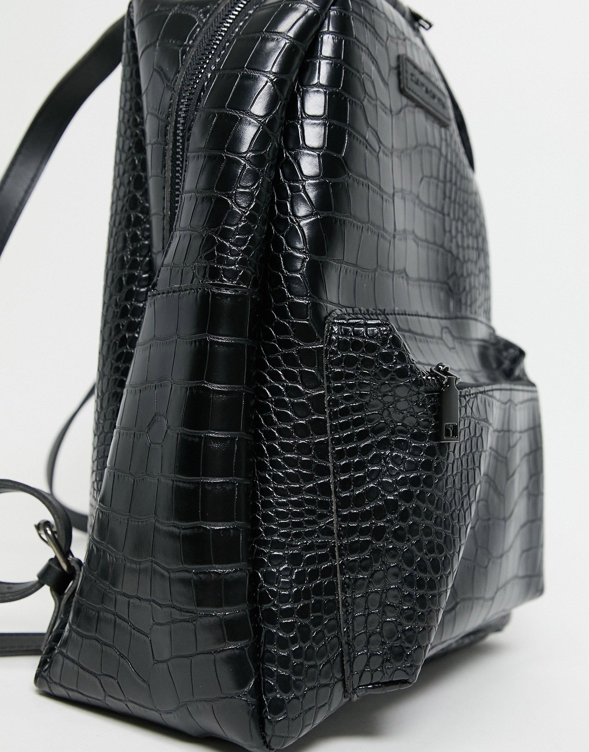 mock croc backpack