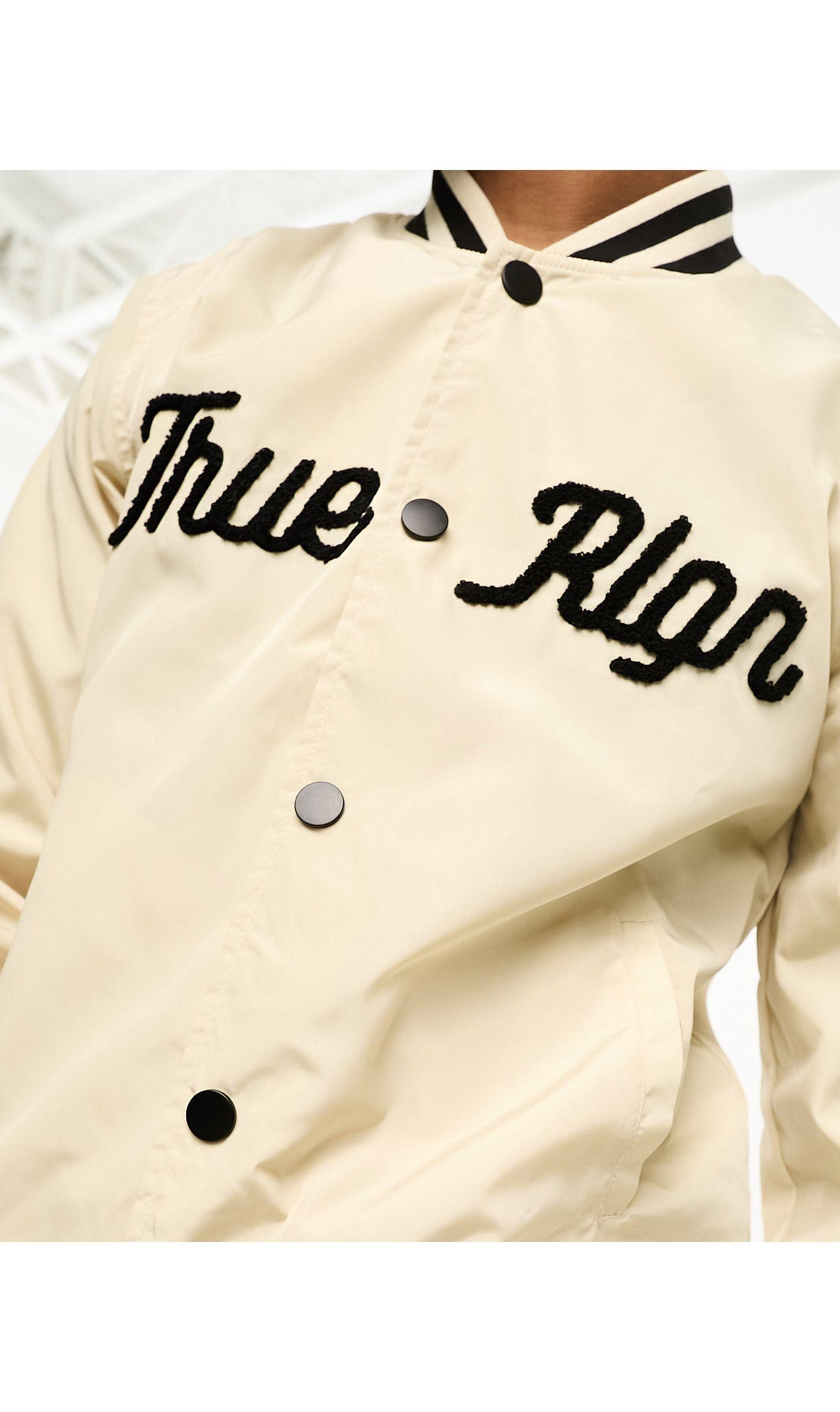 True Religion Men's TR x Jeff Hamilton Varsity Jacket - Black - Casual Jackets