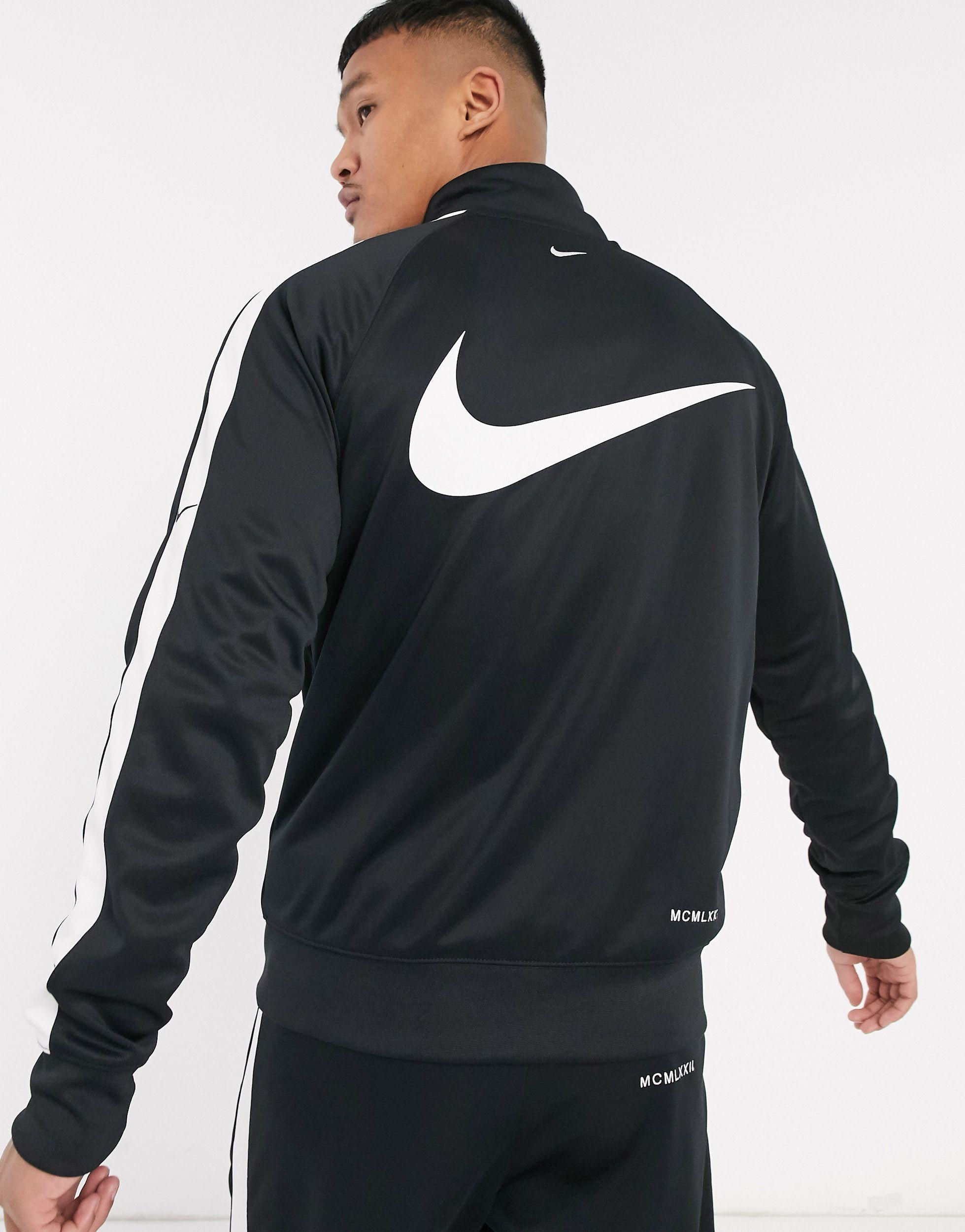 Nike Swoosh Polyknit Track Jacket in Black for Men | Lyst