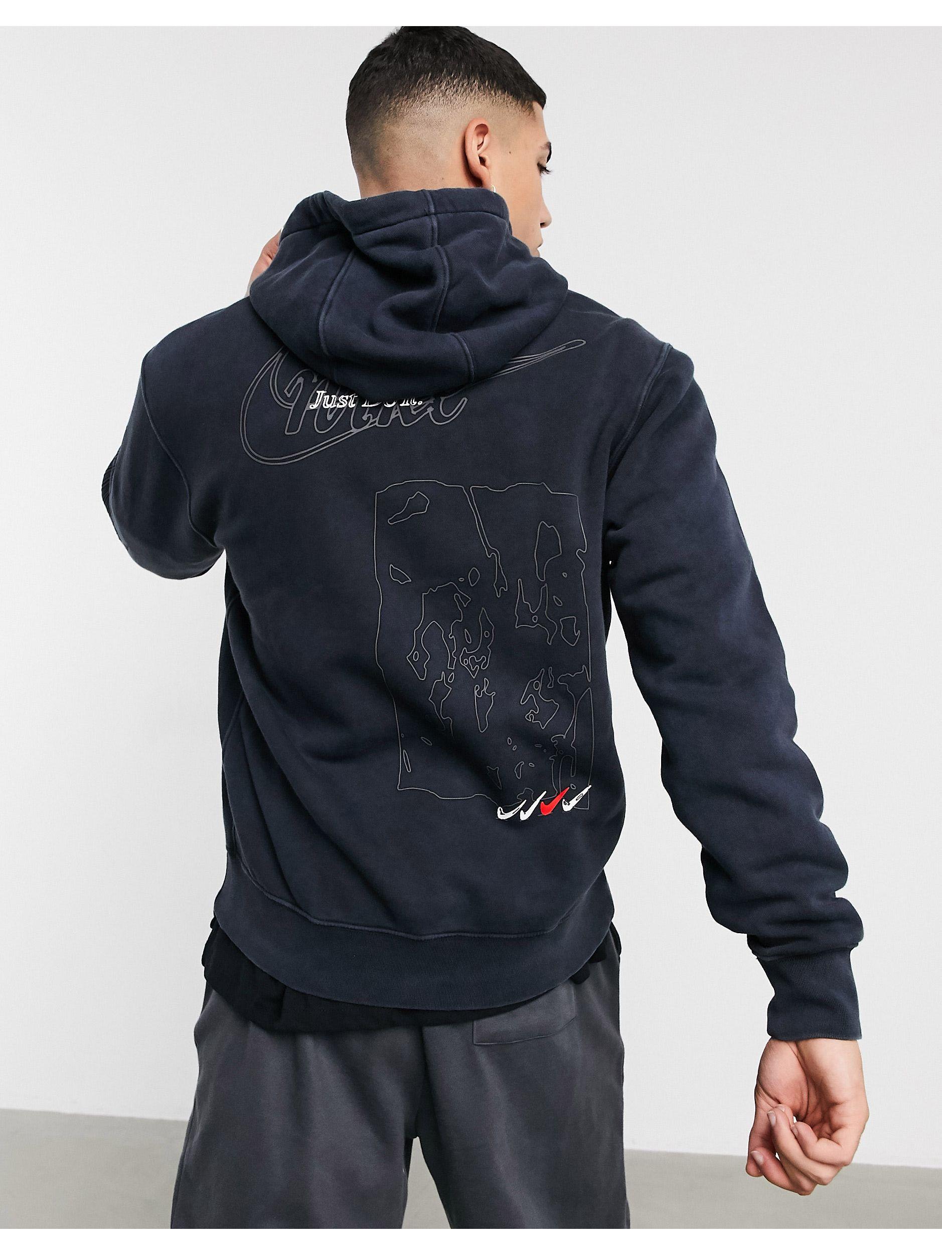 Nike Drip Wash Hoodie With Print in Black for Men | Lyst