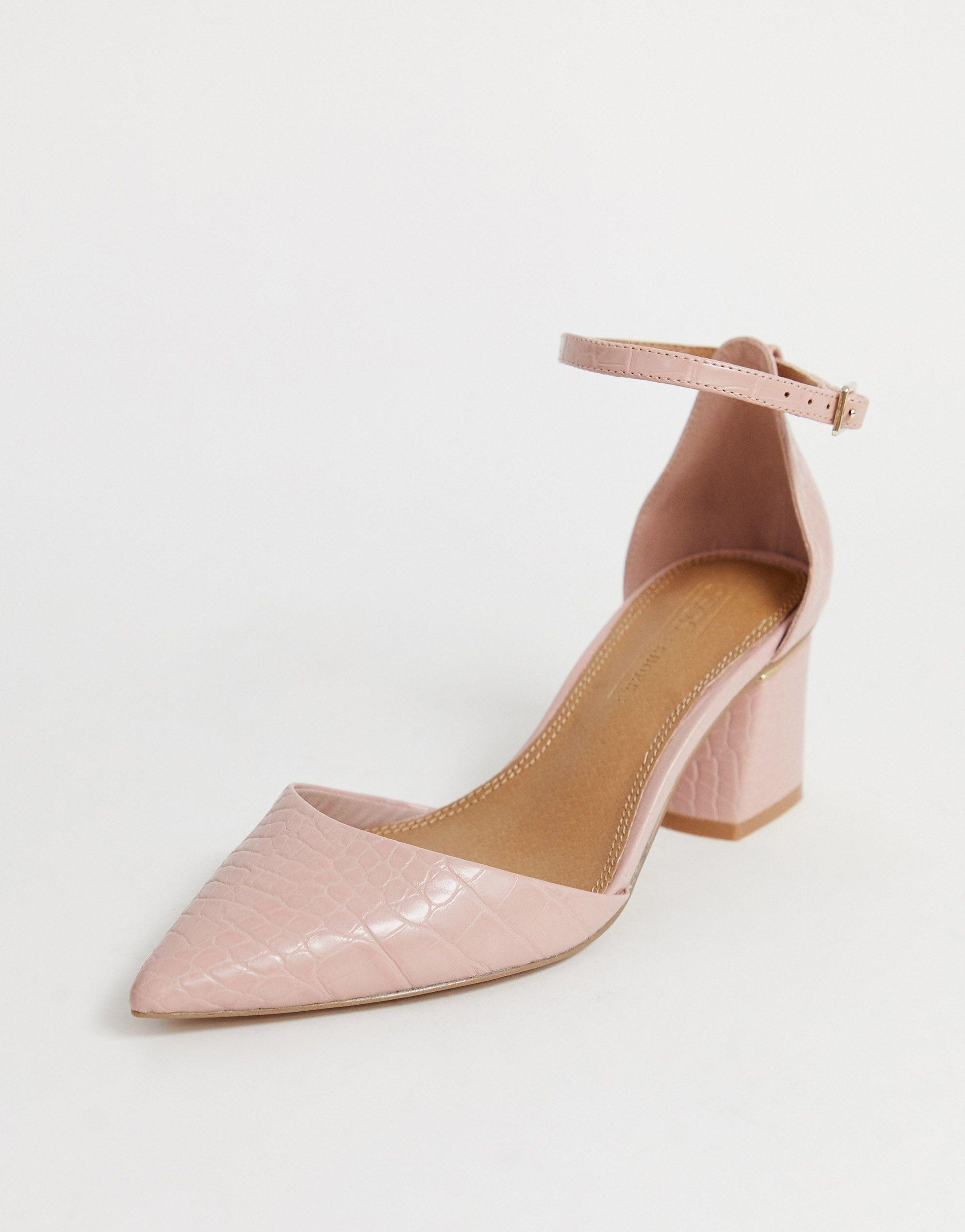 asos design stardust pointed mid heels