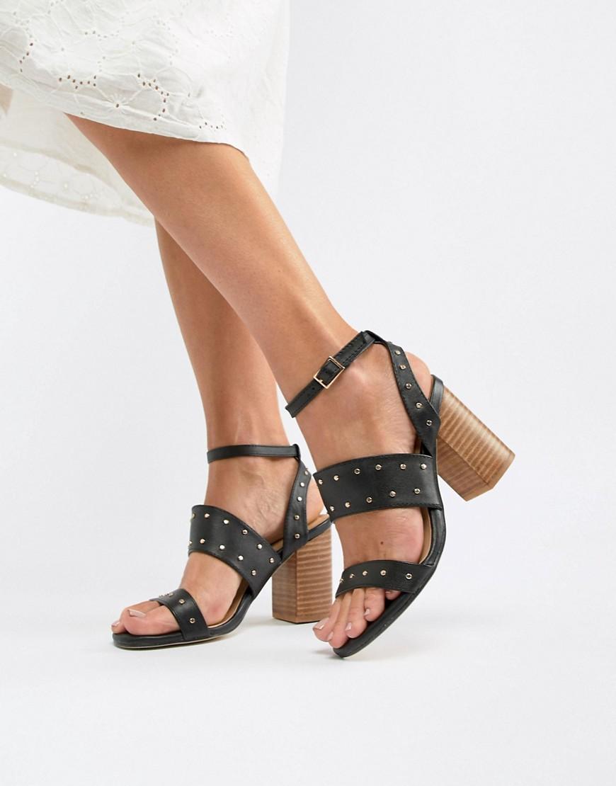 Park Lane Sandalen Met Hak En Studs in het Zwart - Lyst