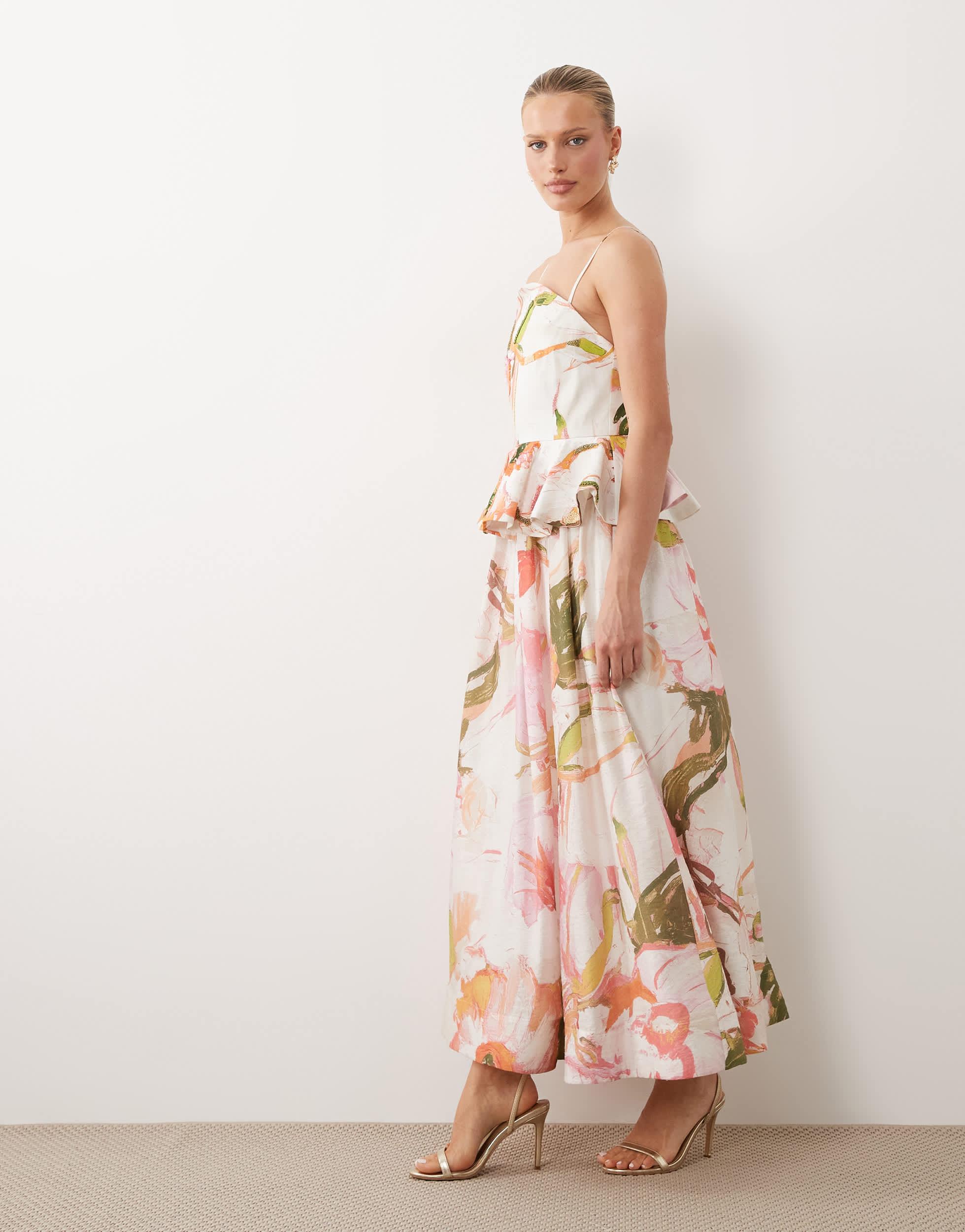 capulet midi dress v chapman brand v chapman The June Dress in Carmel Valley Rose