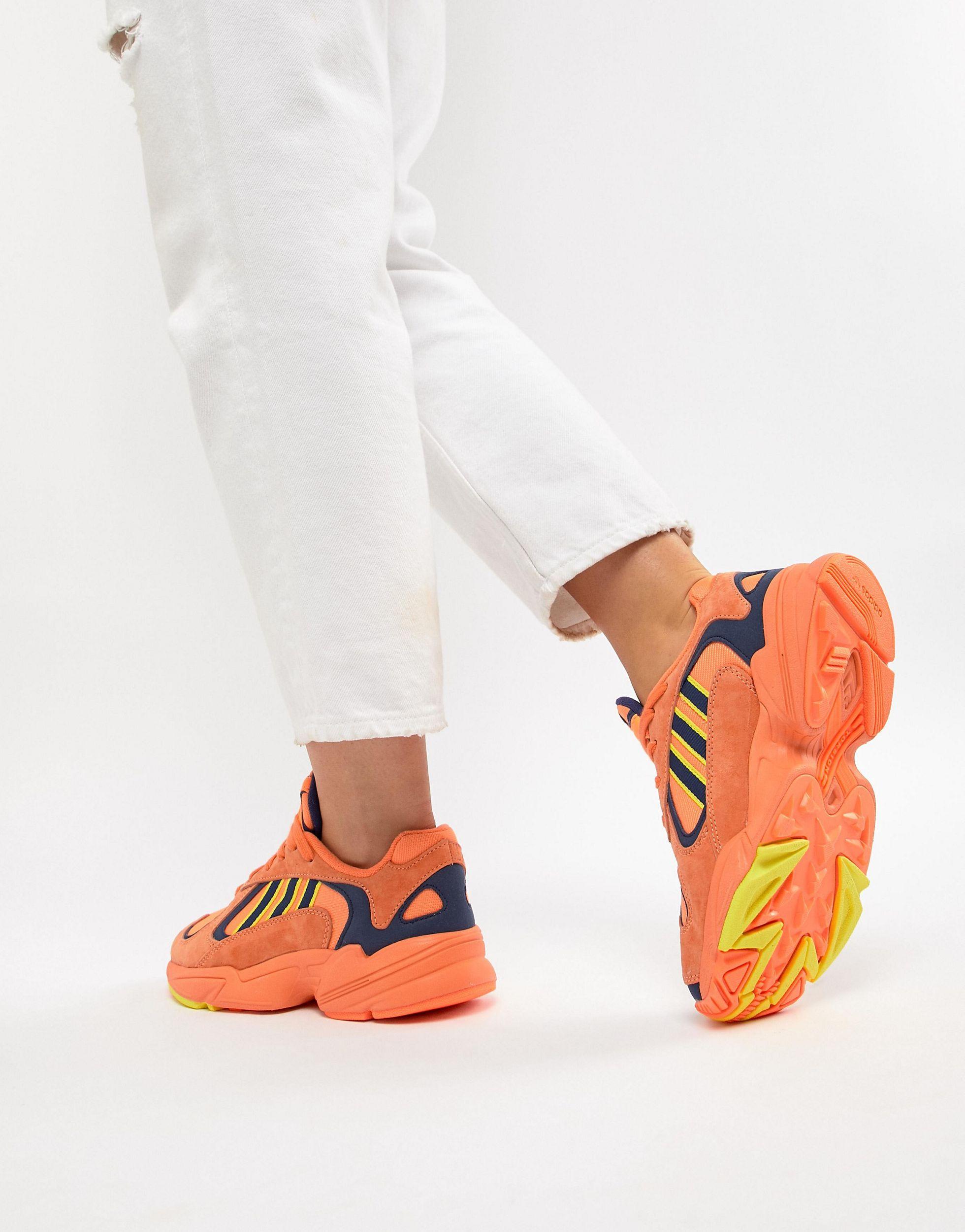 adidas Originals Yung-1 Trainers In in Orange | Lyst