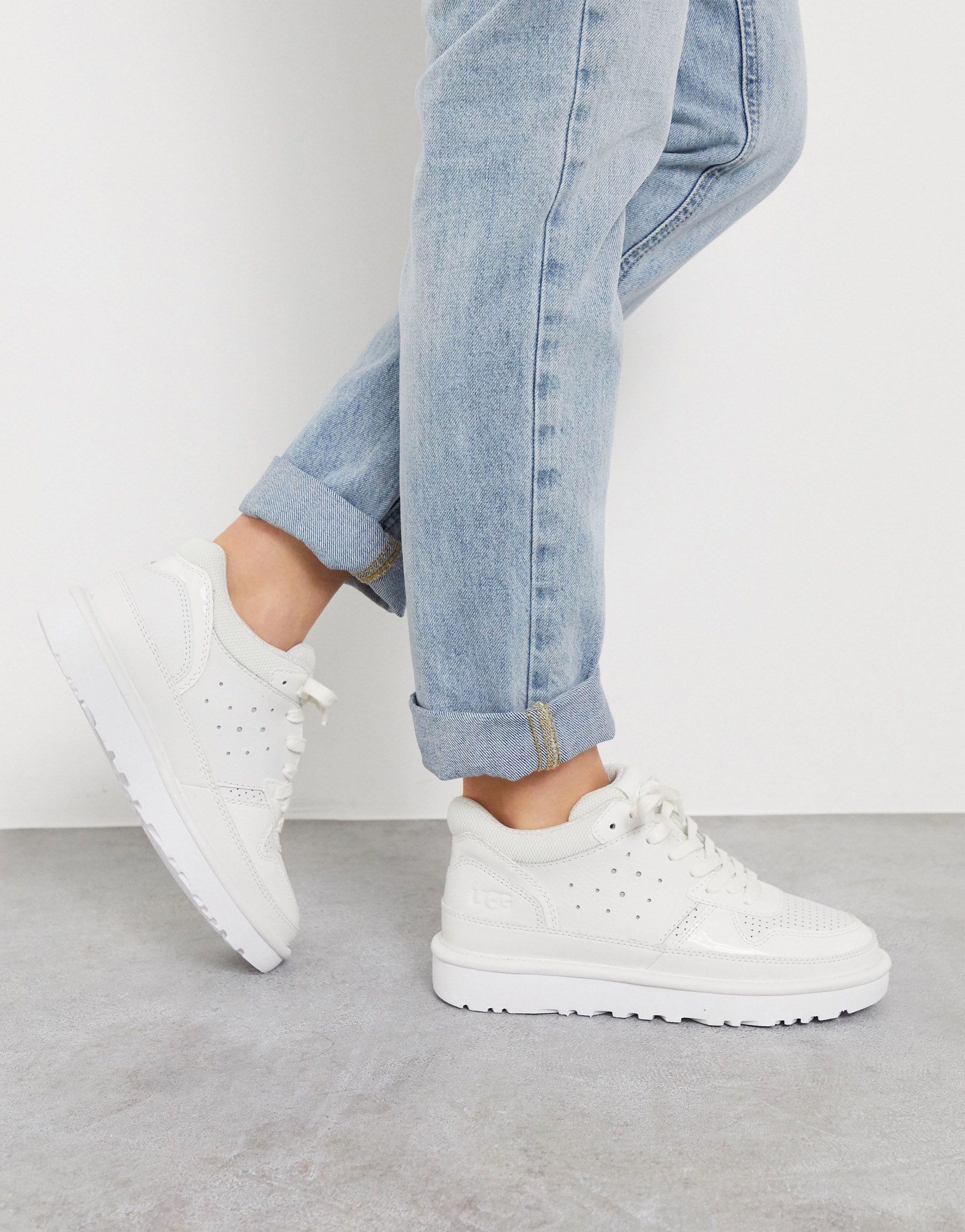 UGG Leather Highland Sneakers in White | Lyst